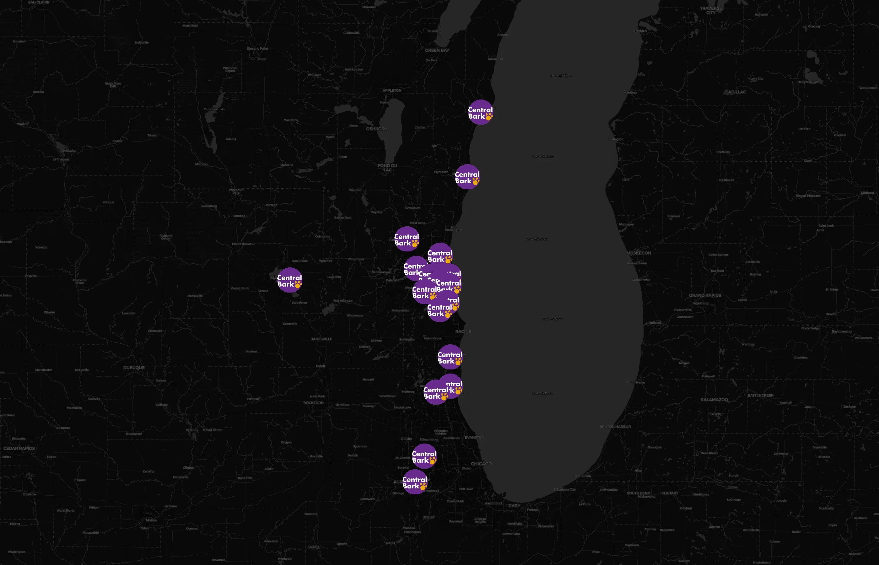 Central Bark city distribution