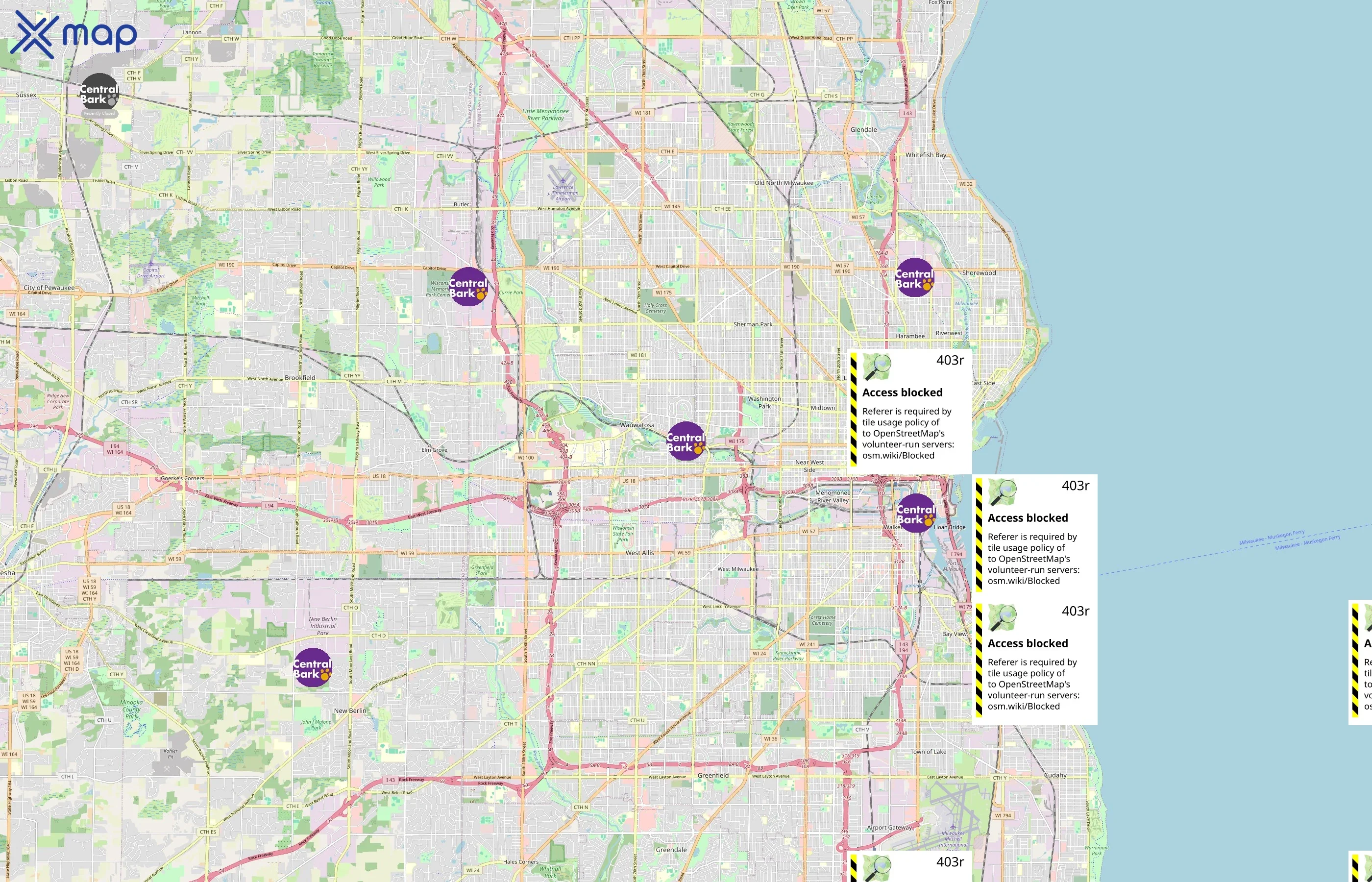 Central Bark area coverage