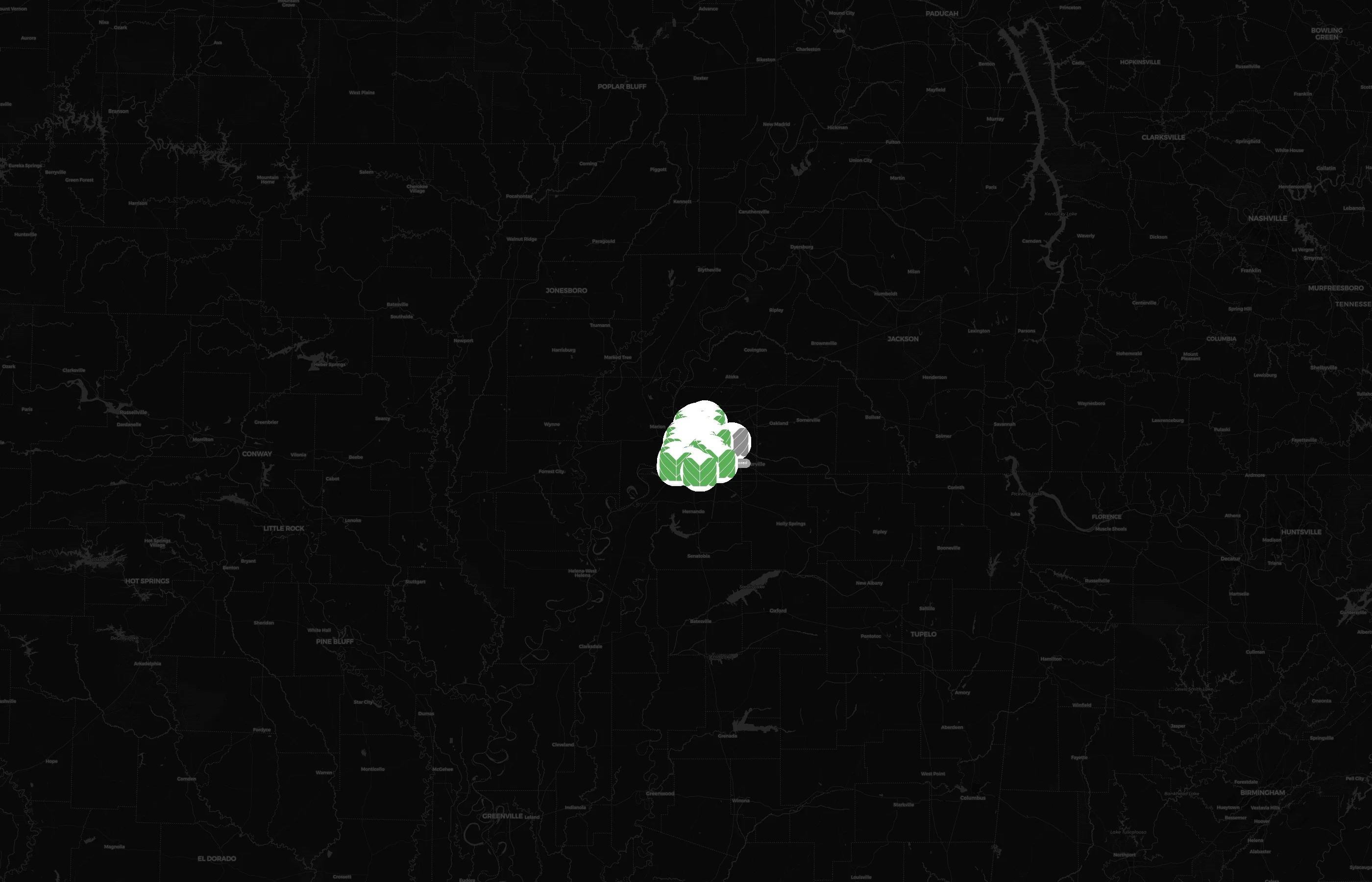 Memphis Parks city distribution