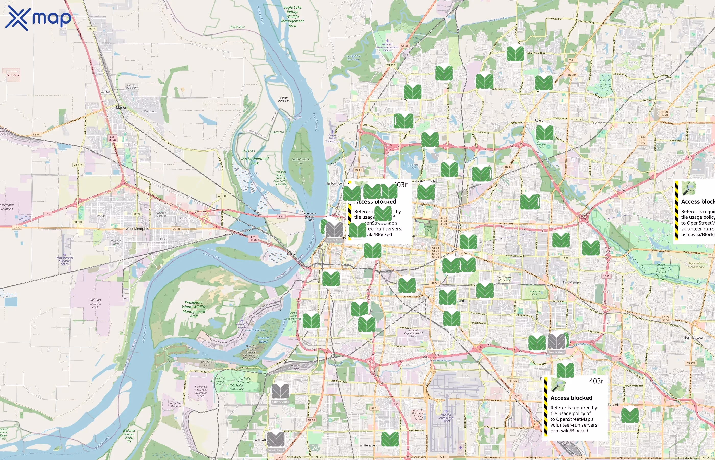 Memphis Parks area coverage