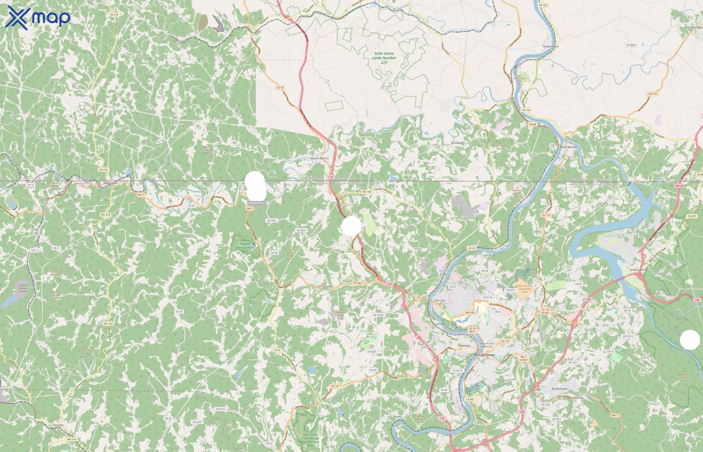 West Virginia Tourism area coverage