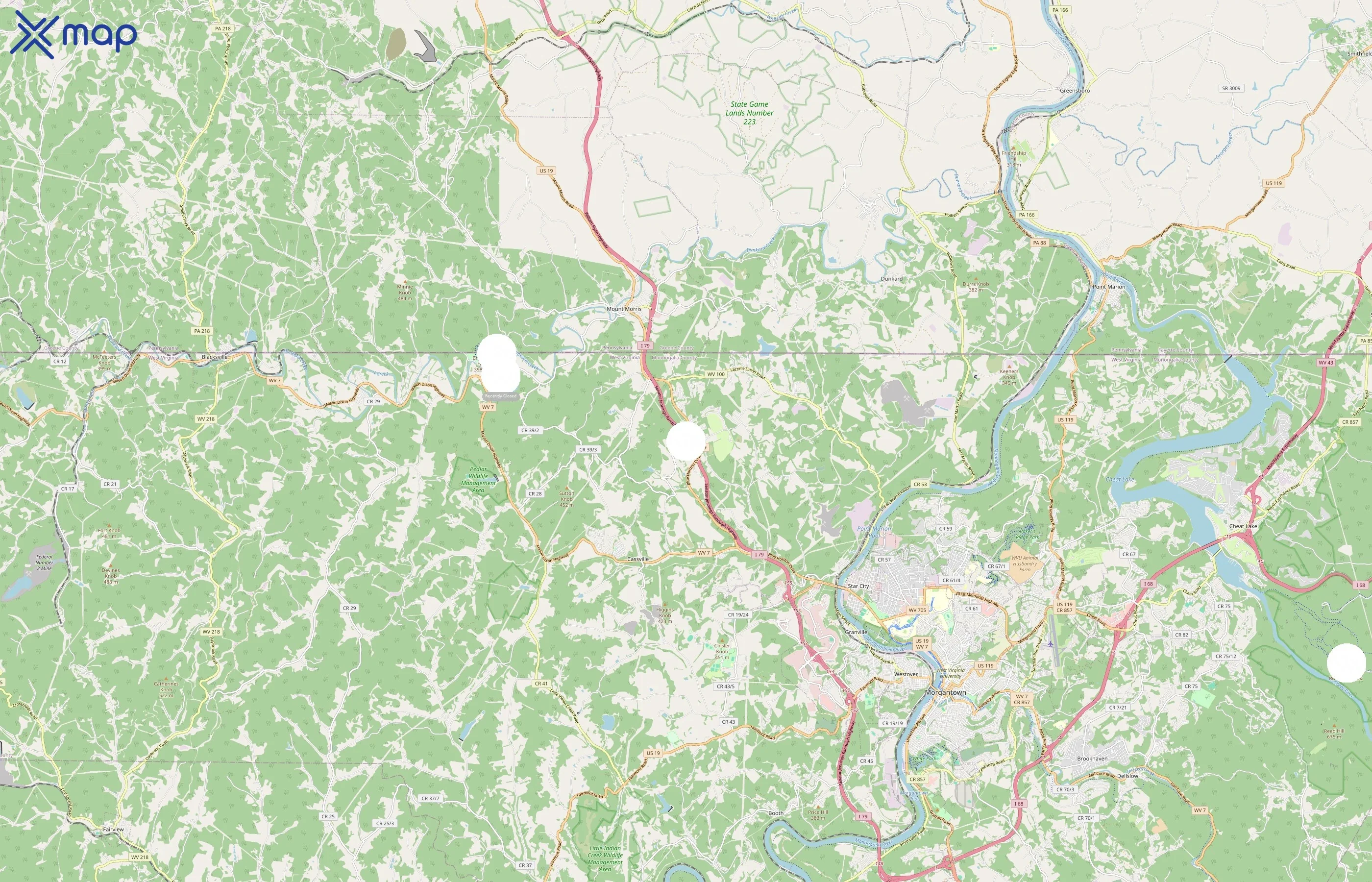 West Virginia Tourism area coverage