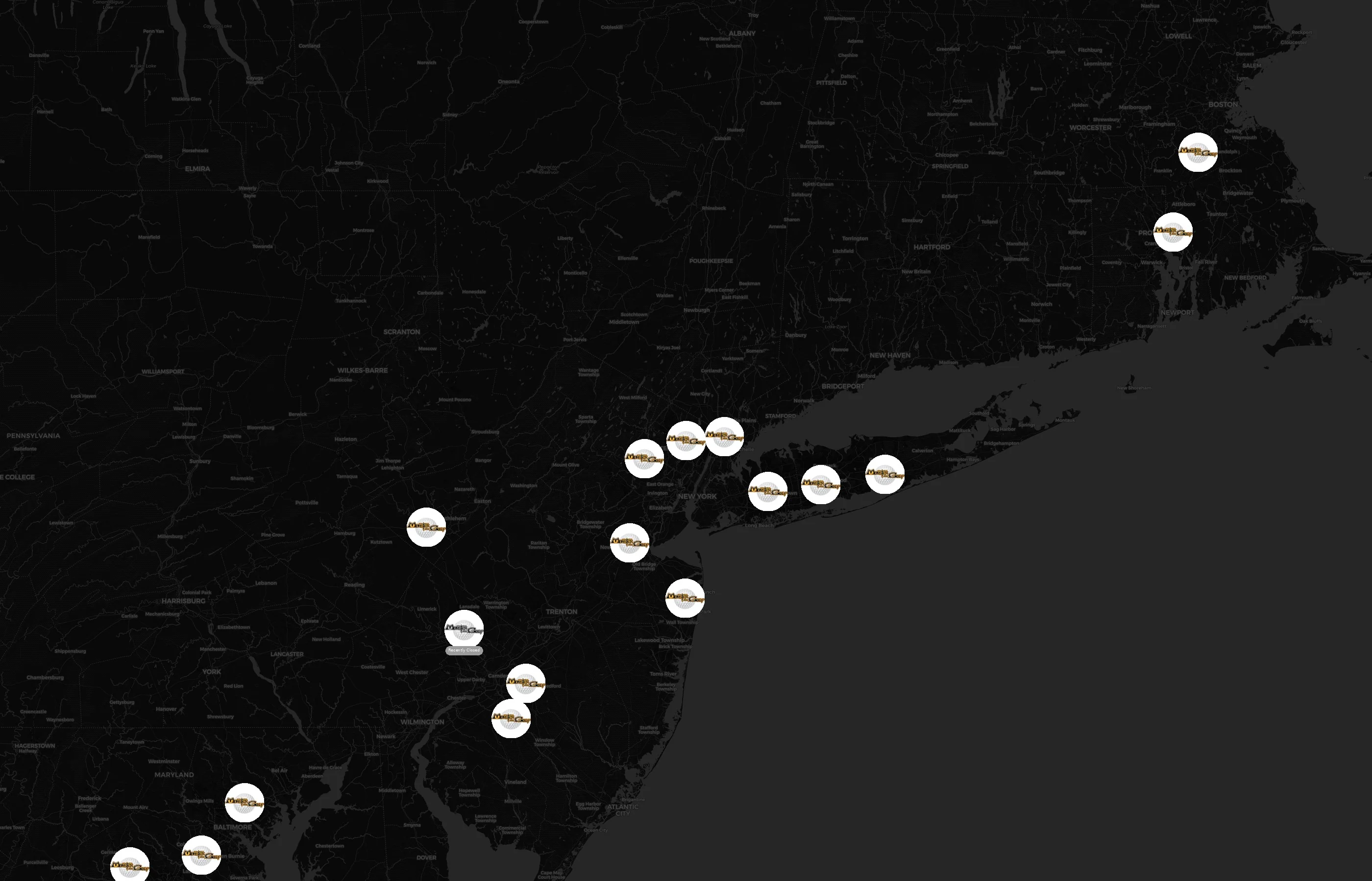 Monster Mini Golf city distribution