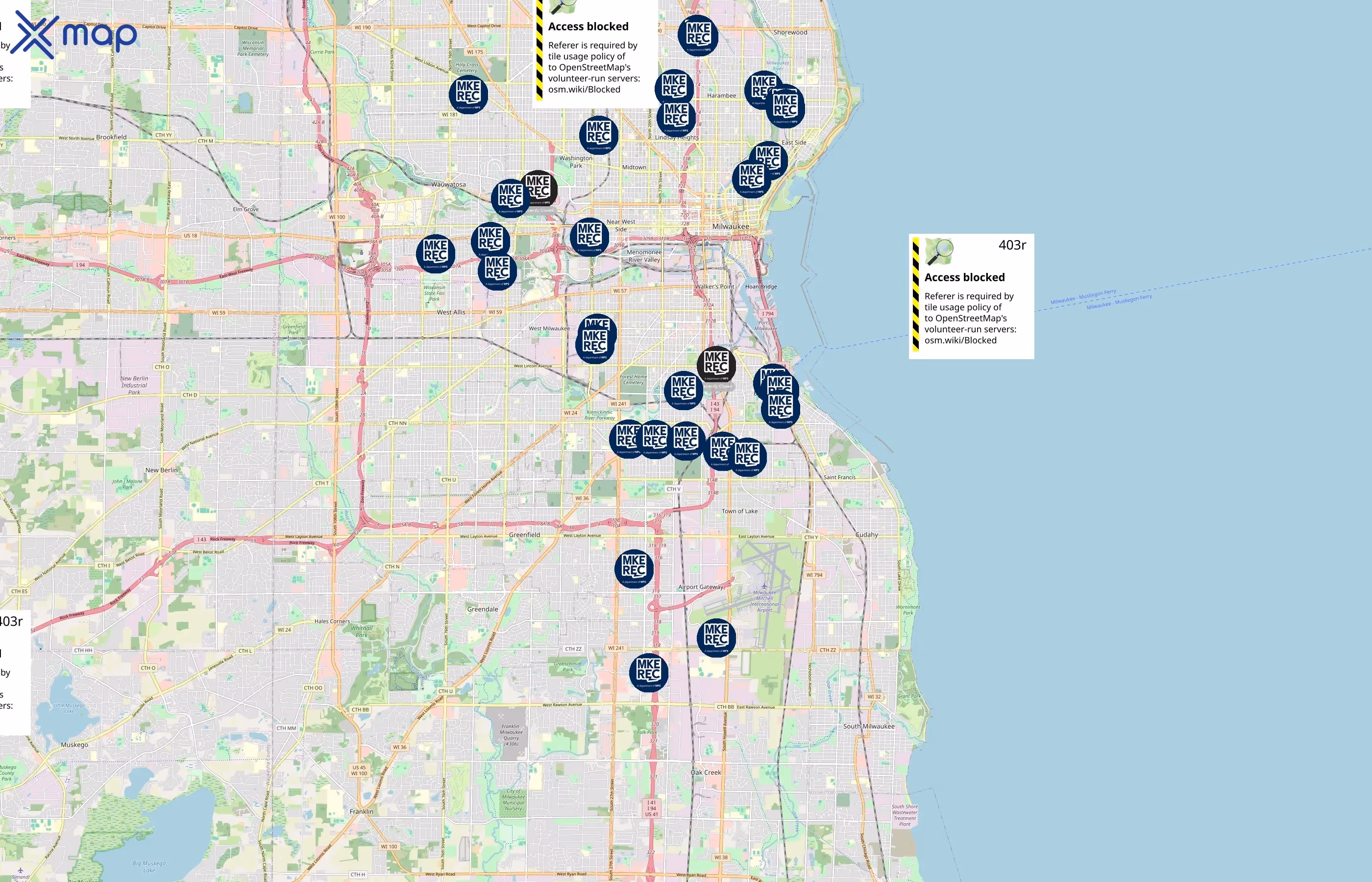 Milwaukee Recreation area coverage