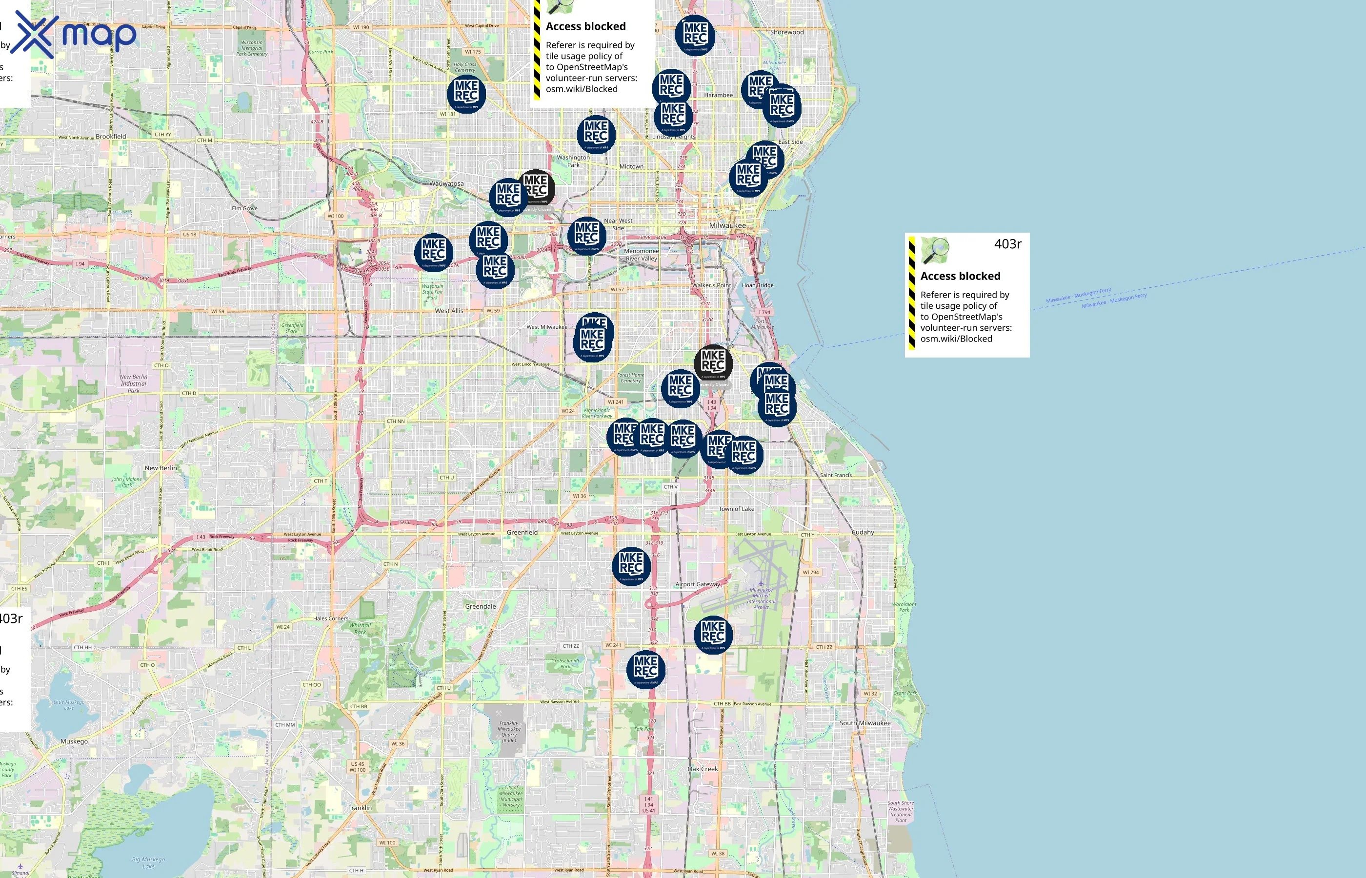 Milwaukee Recreation area coverage
