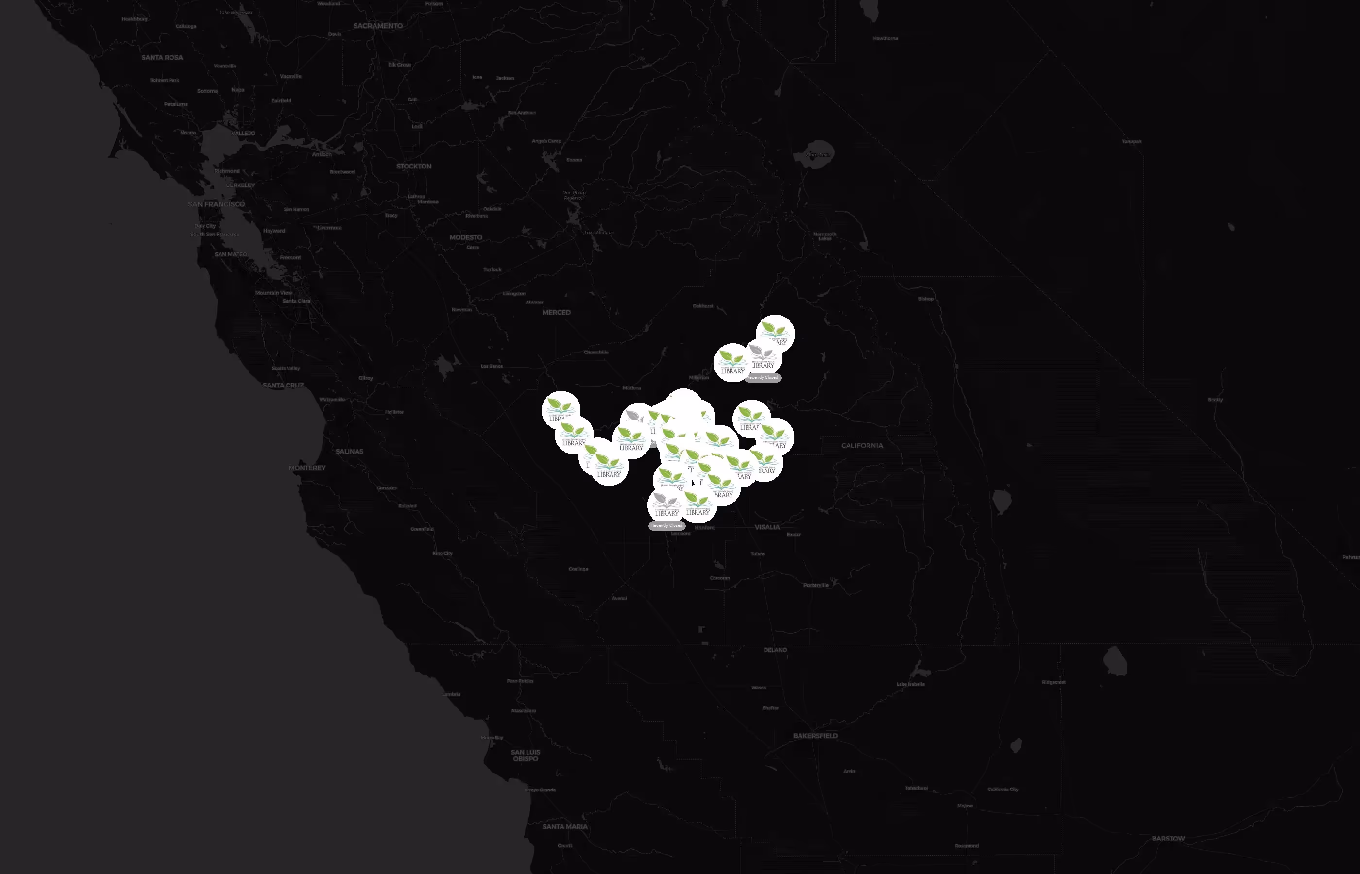 Fresno County Public Library city distribution