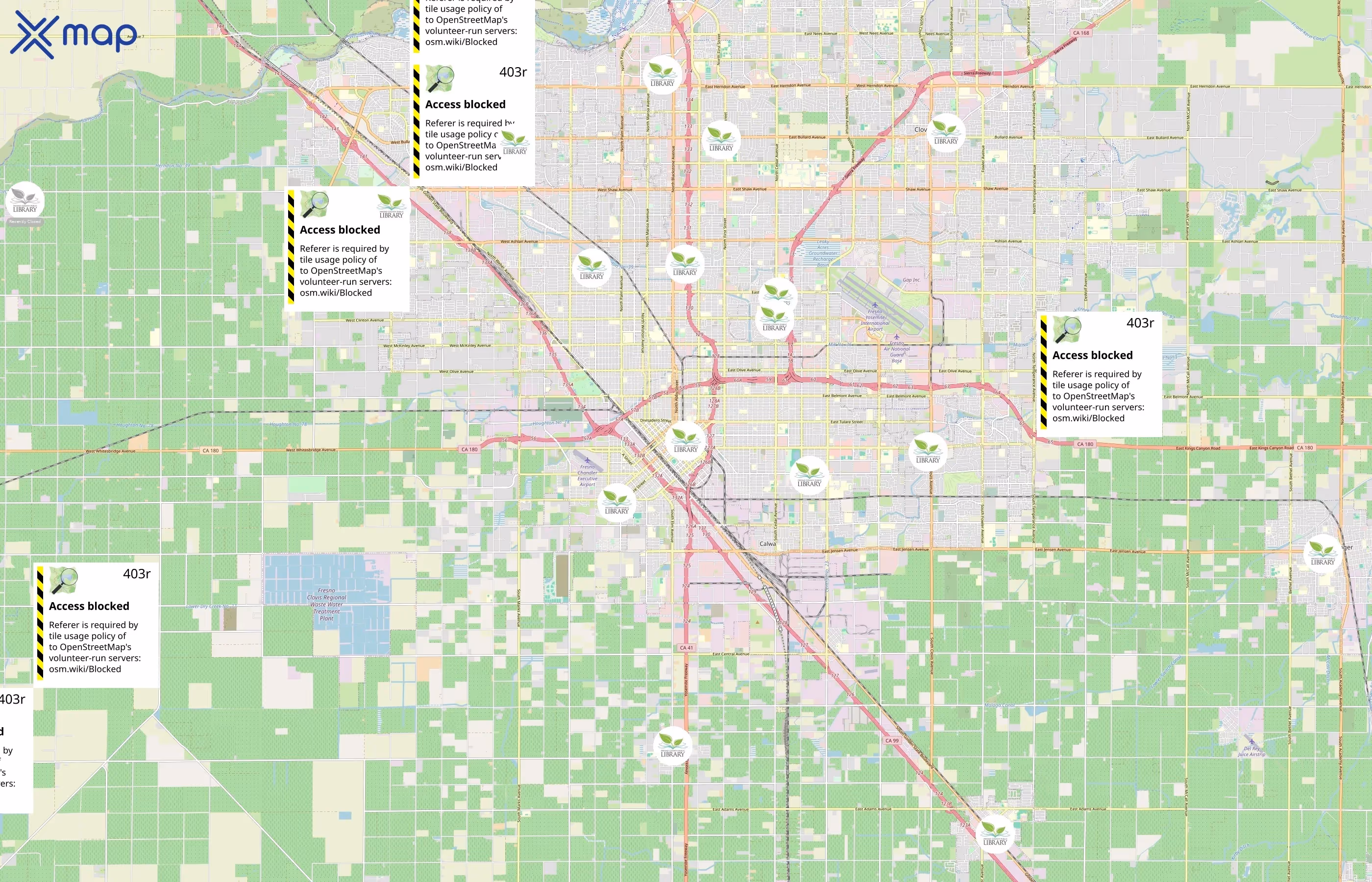 Fresno County Public Library area coverage