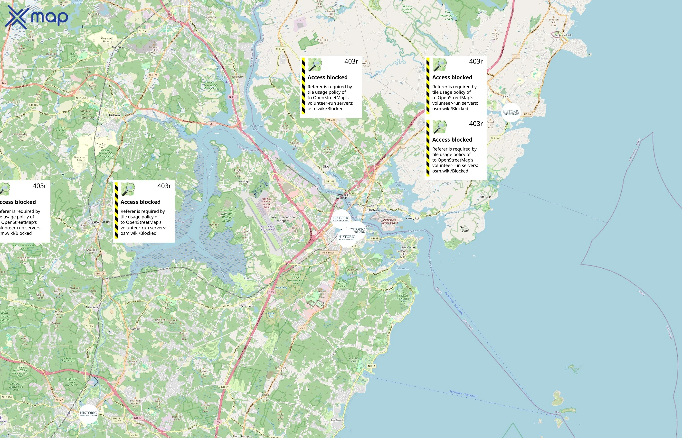 Historic New England area coverage