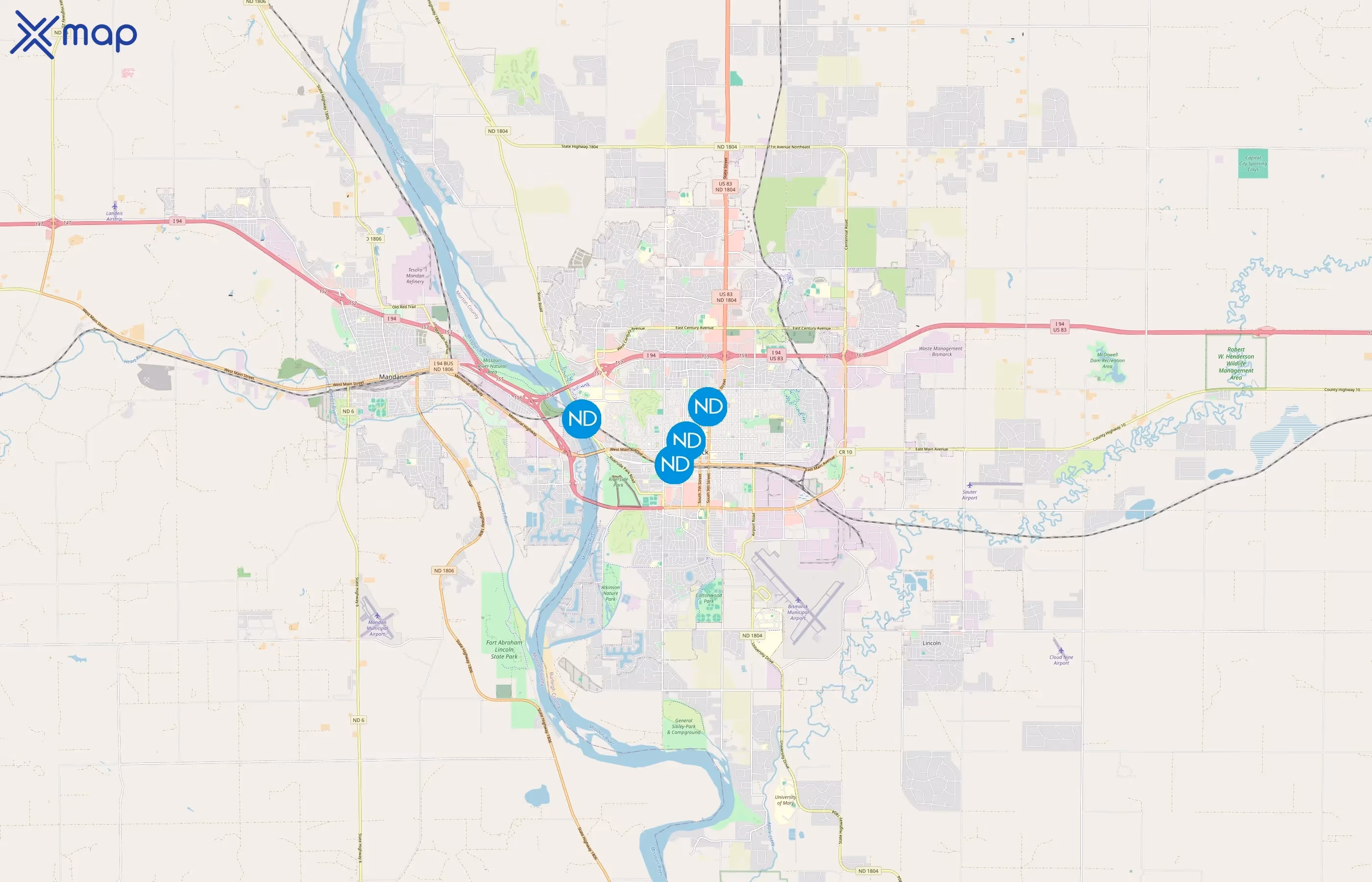 State Historical Society of North Dakota area coverage