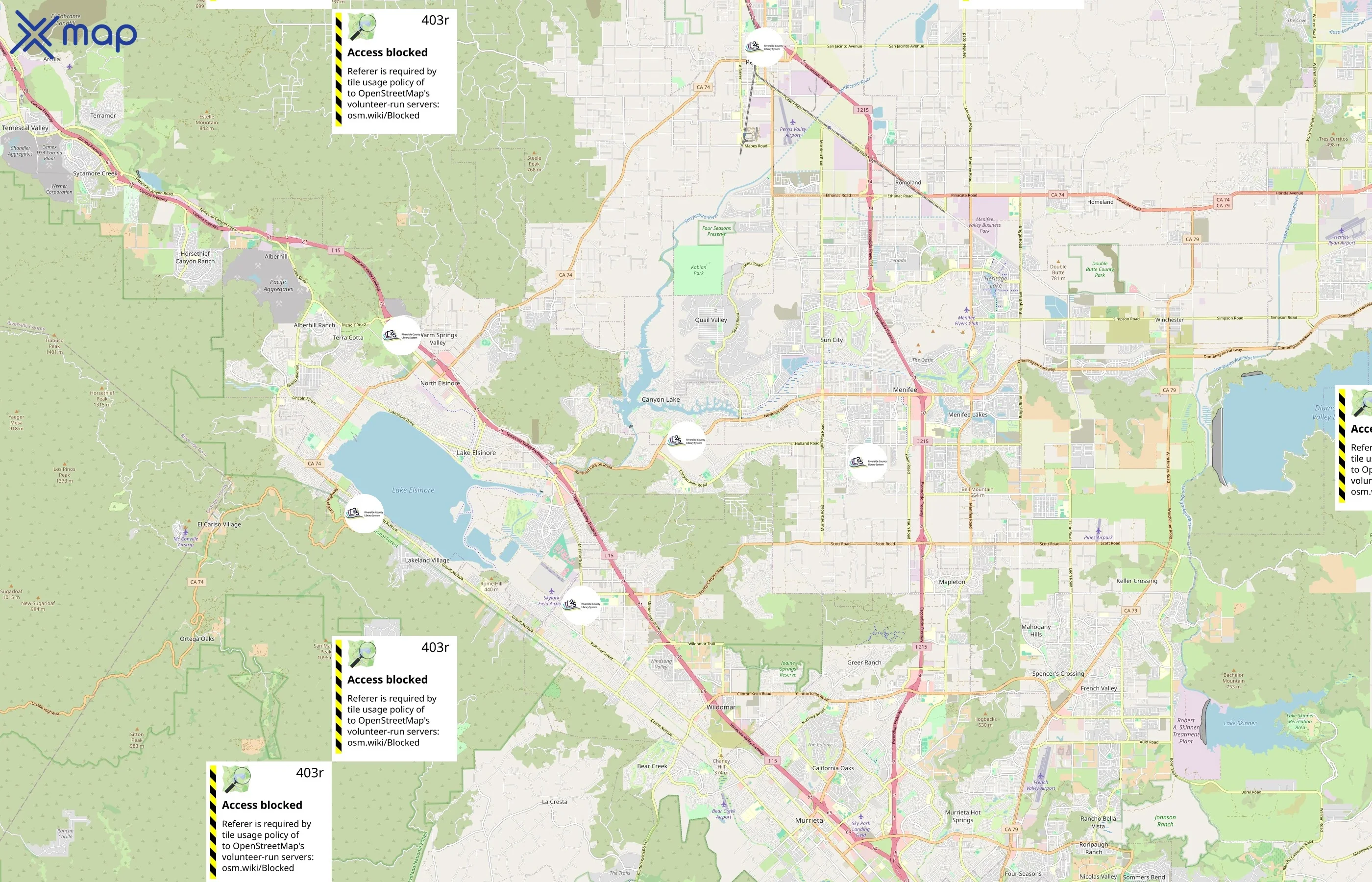Riverside County Library System area coverage