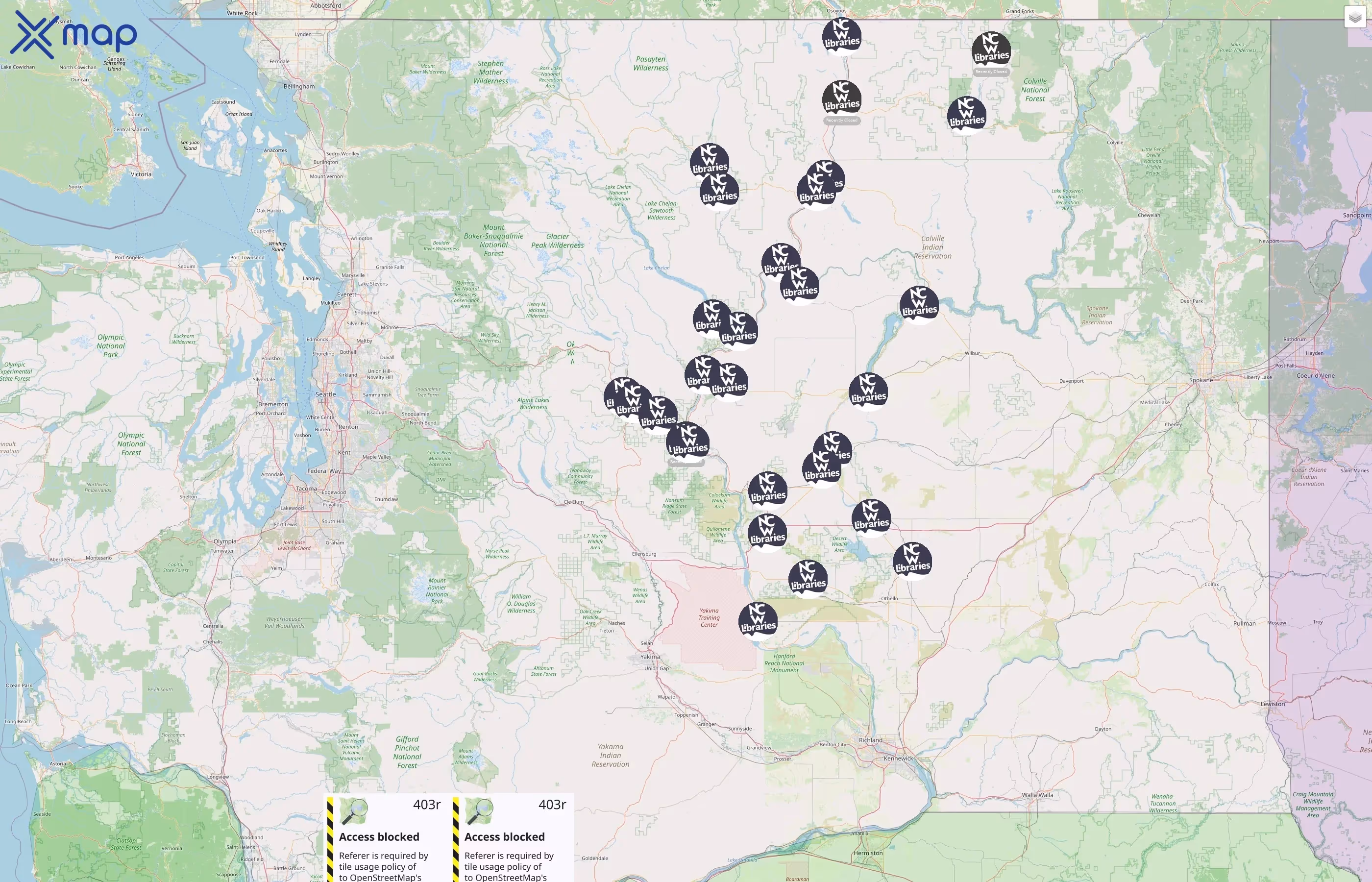 North Central Washington Libraries street hotspots