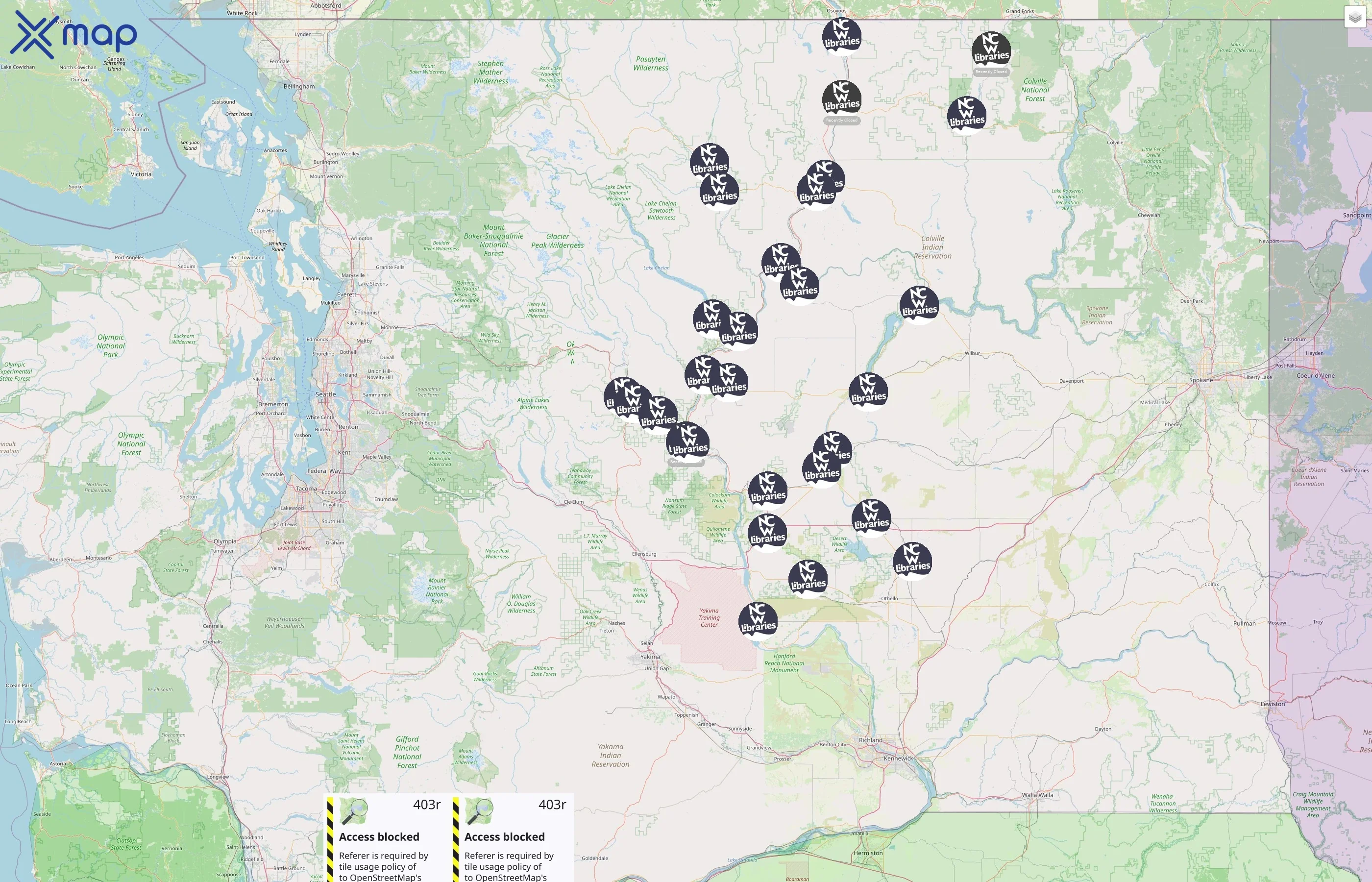 North Central Washington Libraries street hotspots