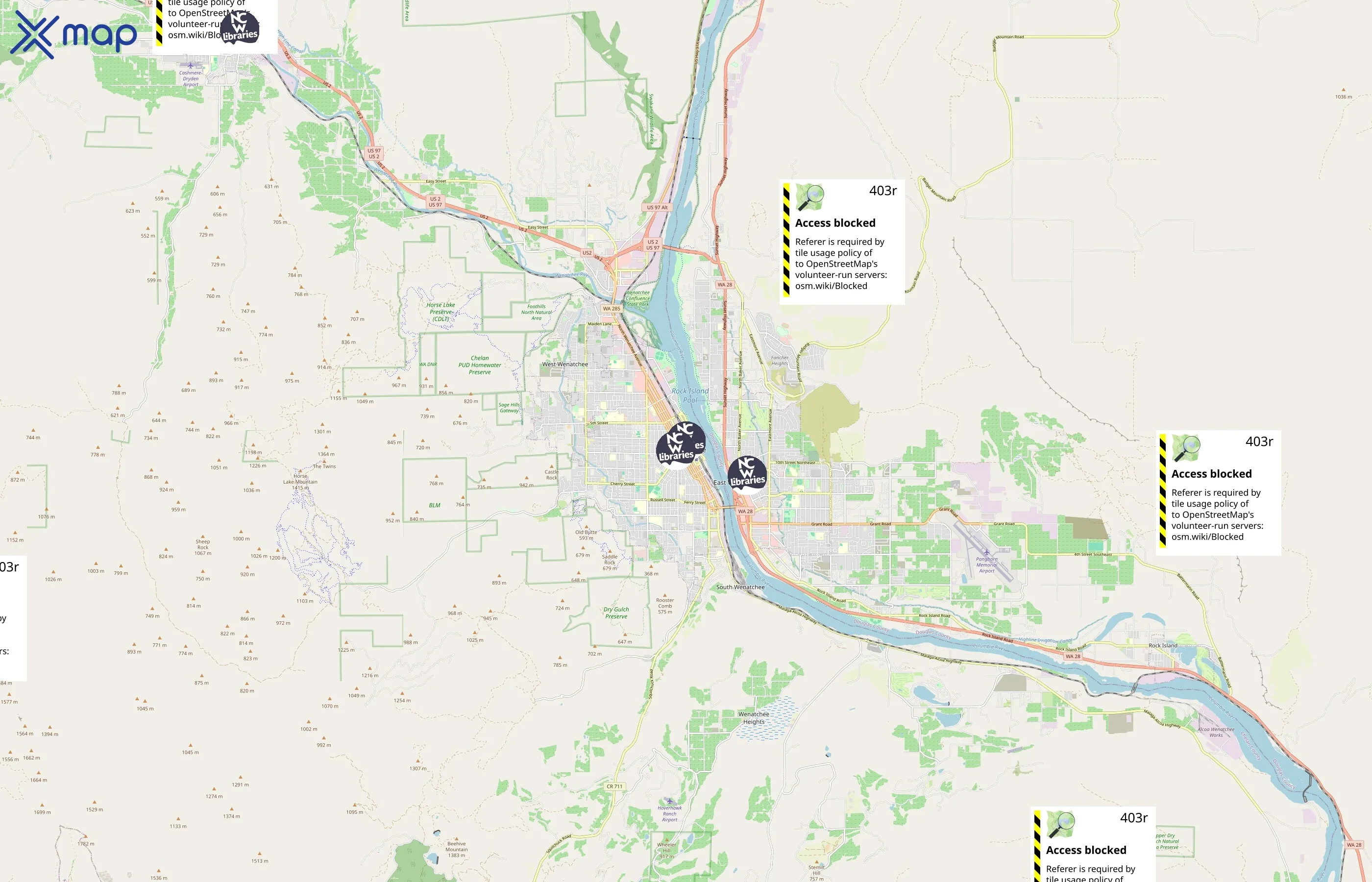 North Central Washington Libraries area coverage