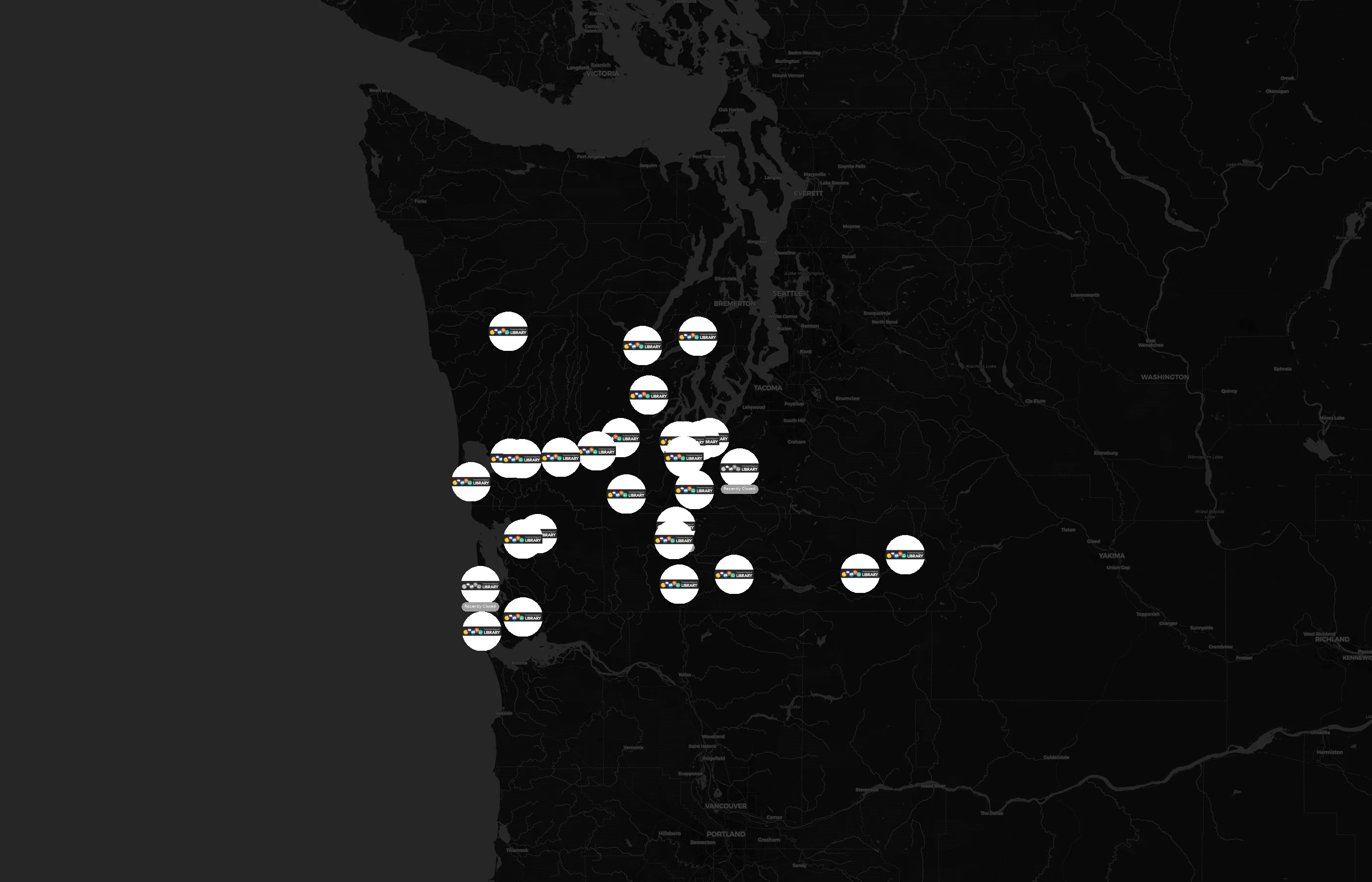 Timberland Regional Library city distribution
