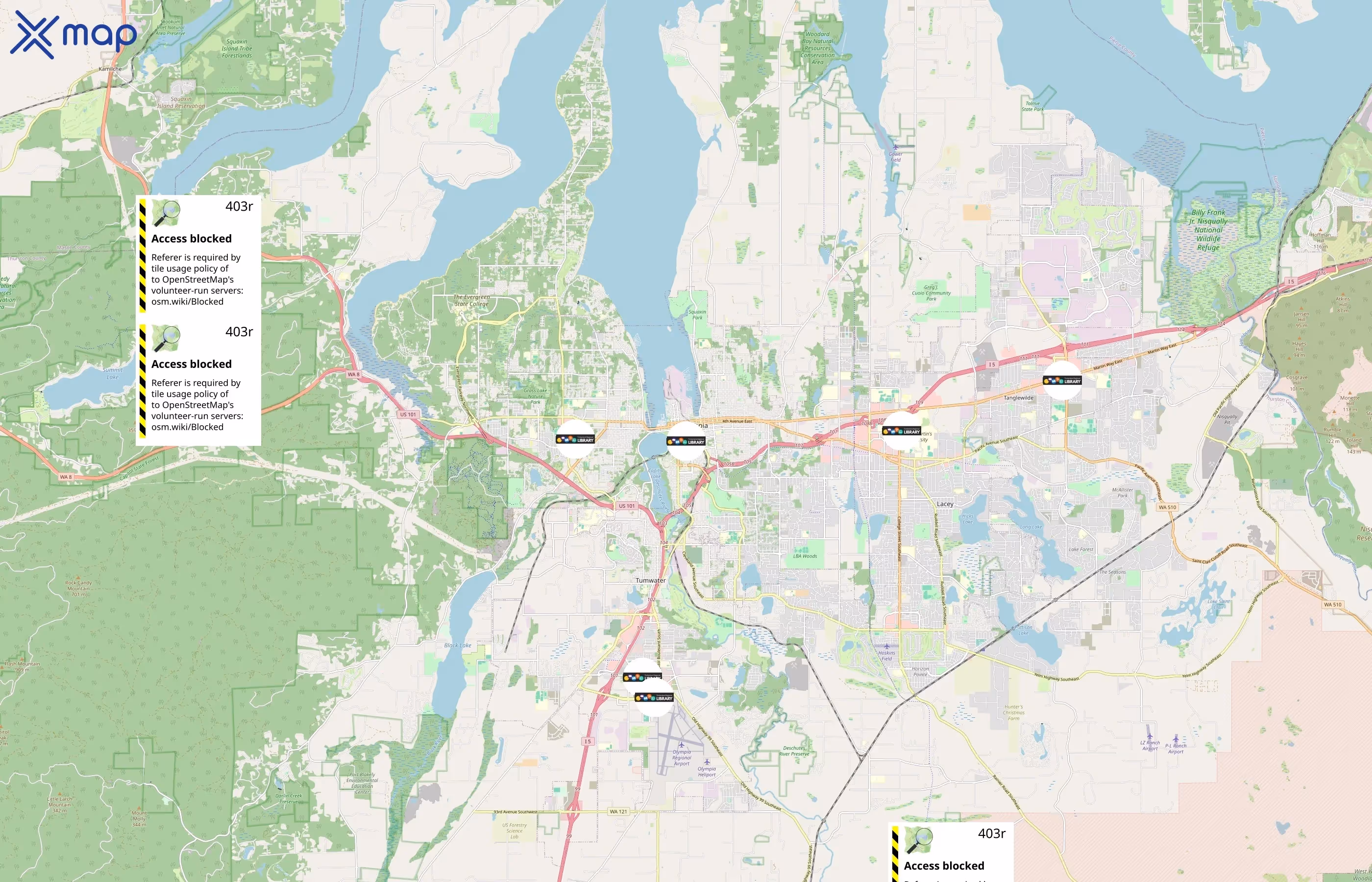 Timberland Regional Library area coverage