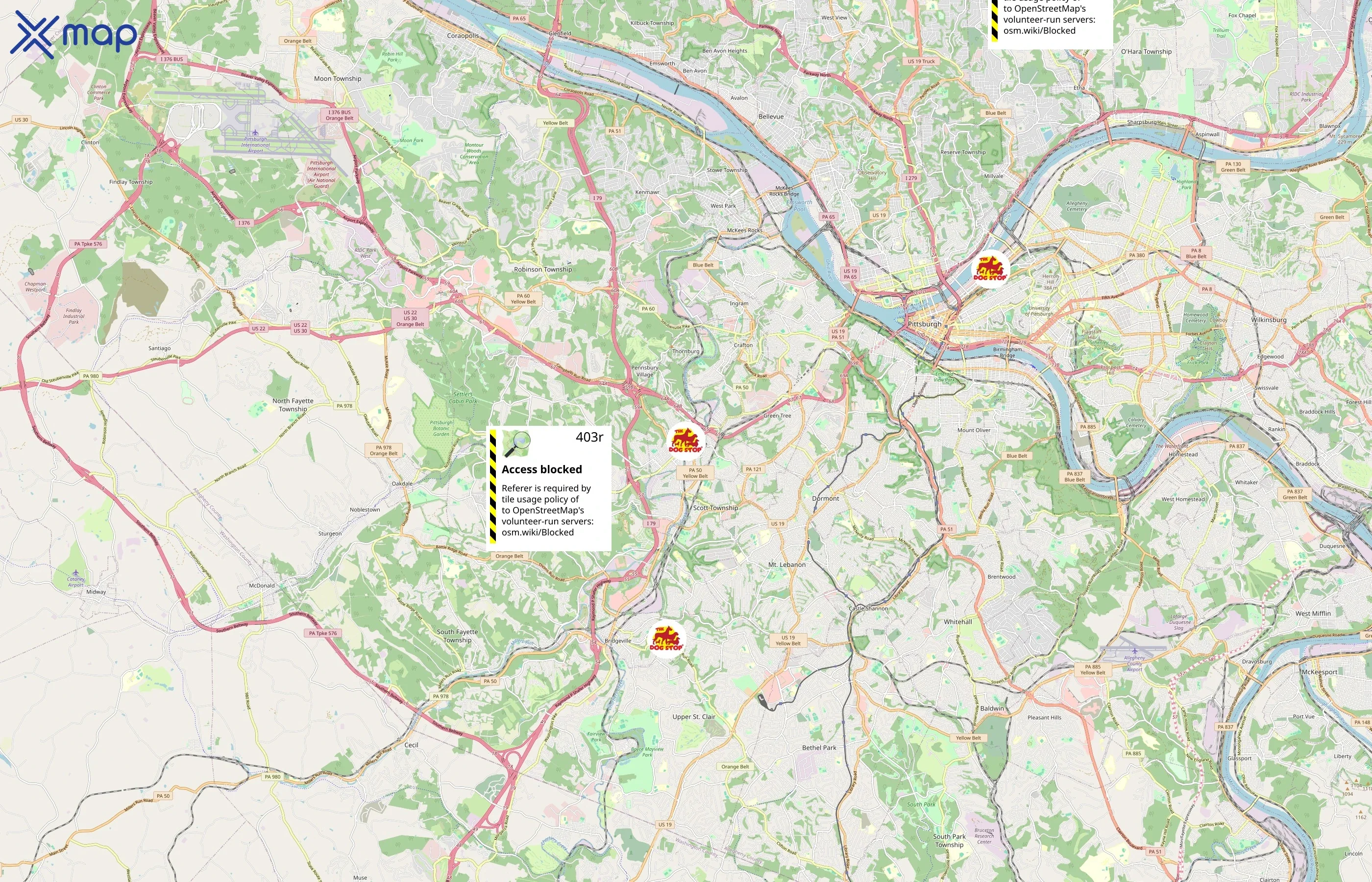 The Dog Stop area coverage