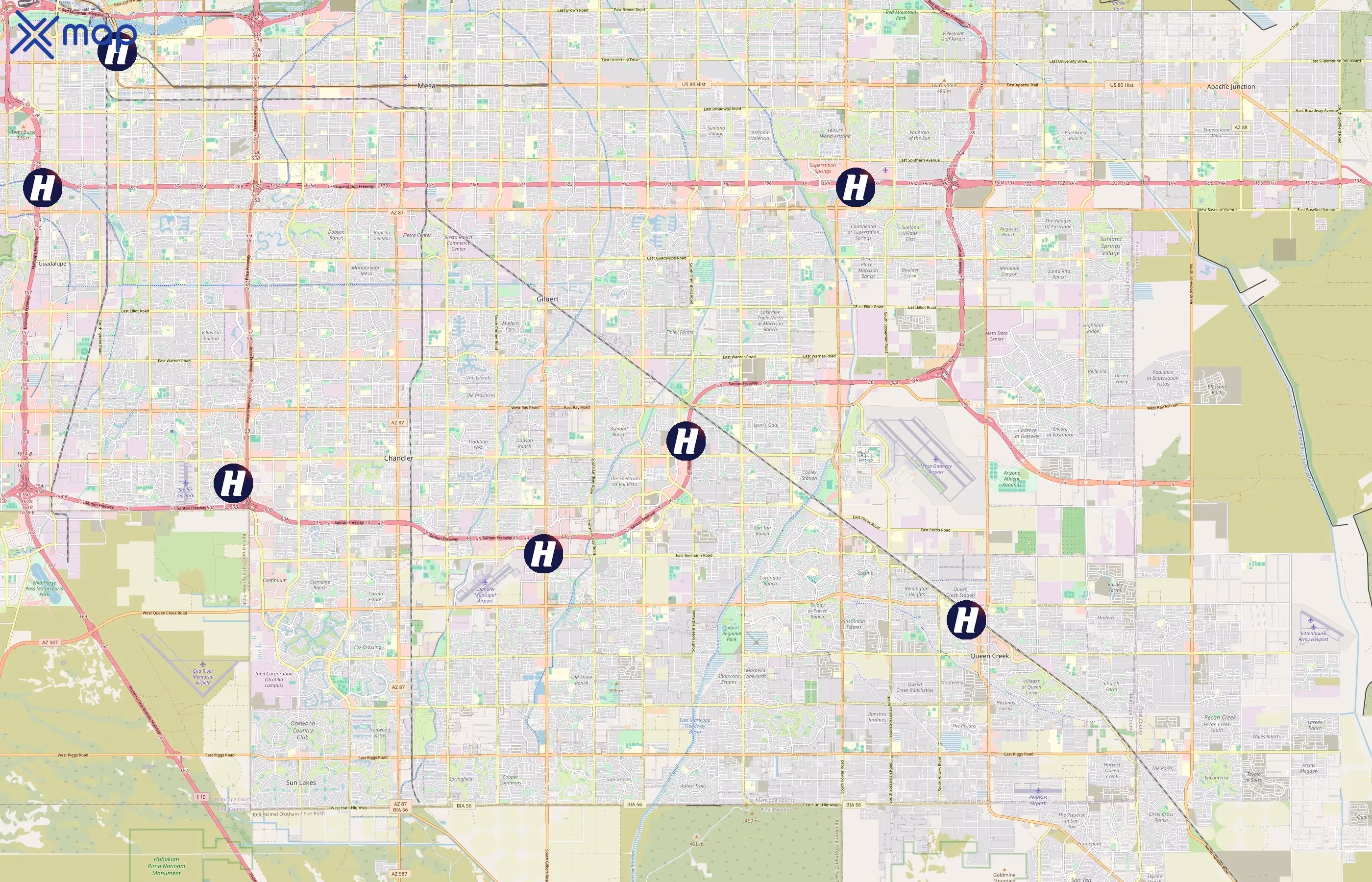 Harkins Theatres area coverage