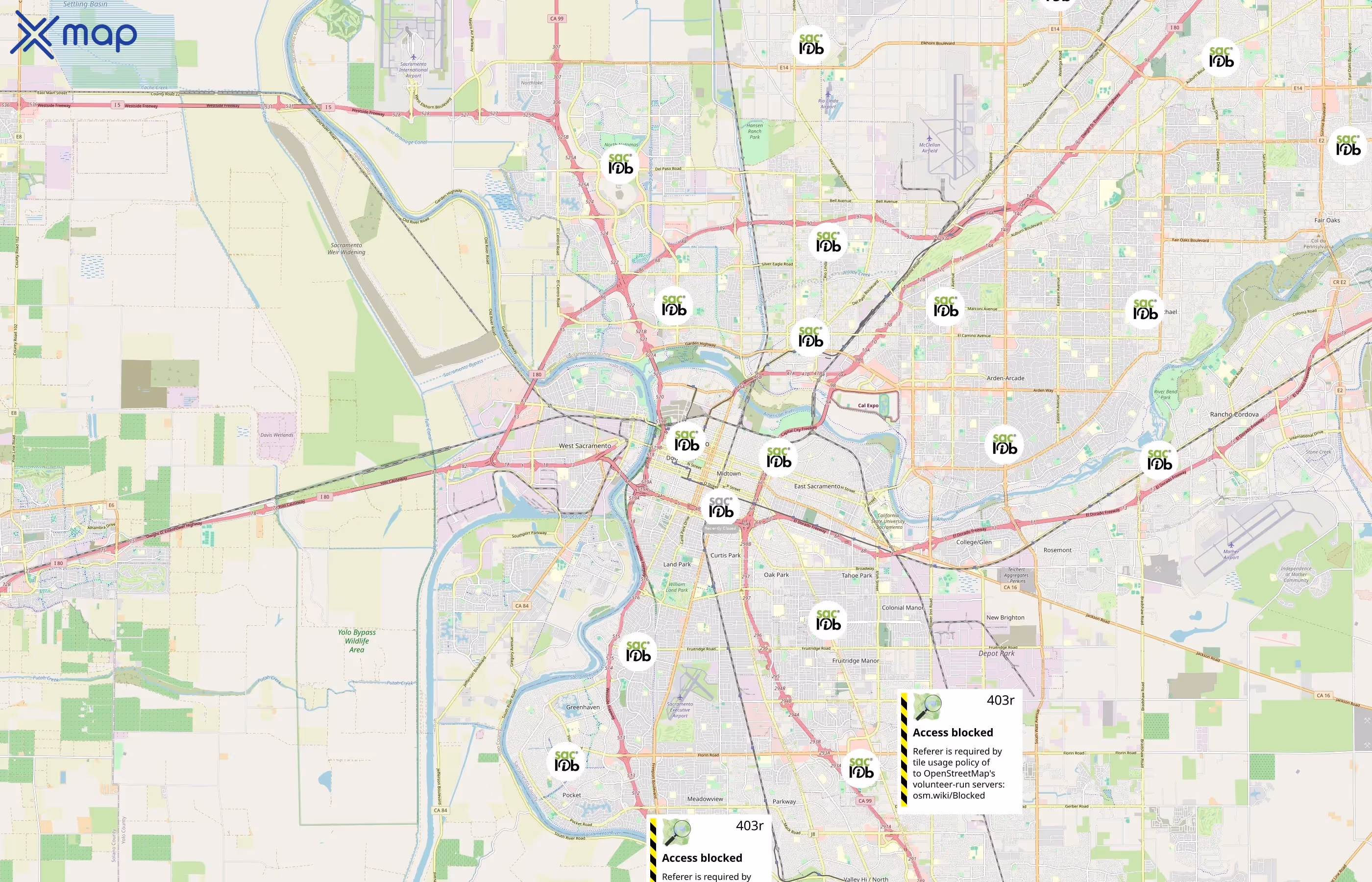 Sacramento Public Library area coverage