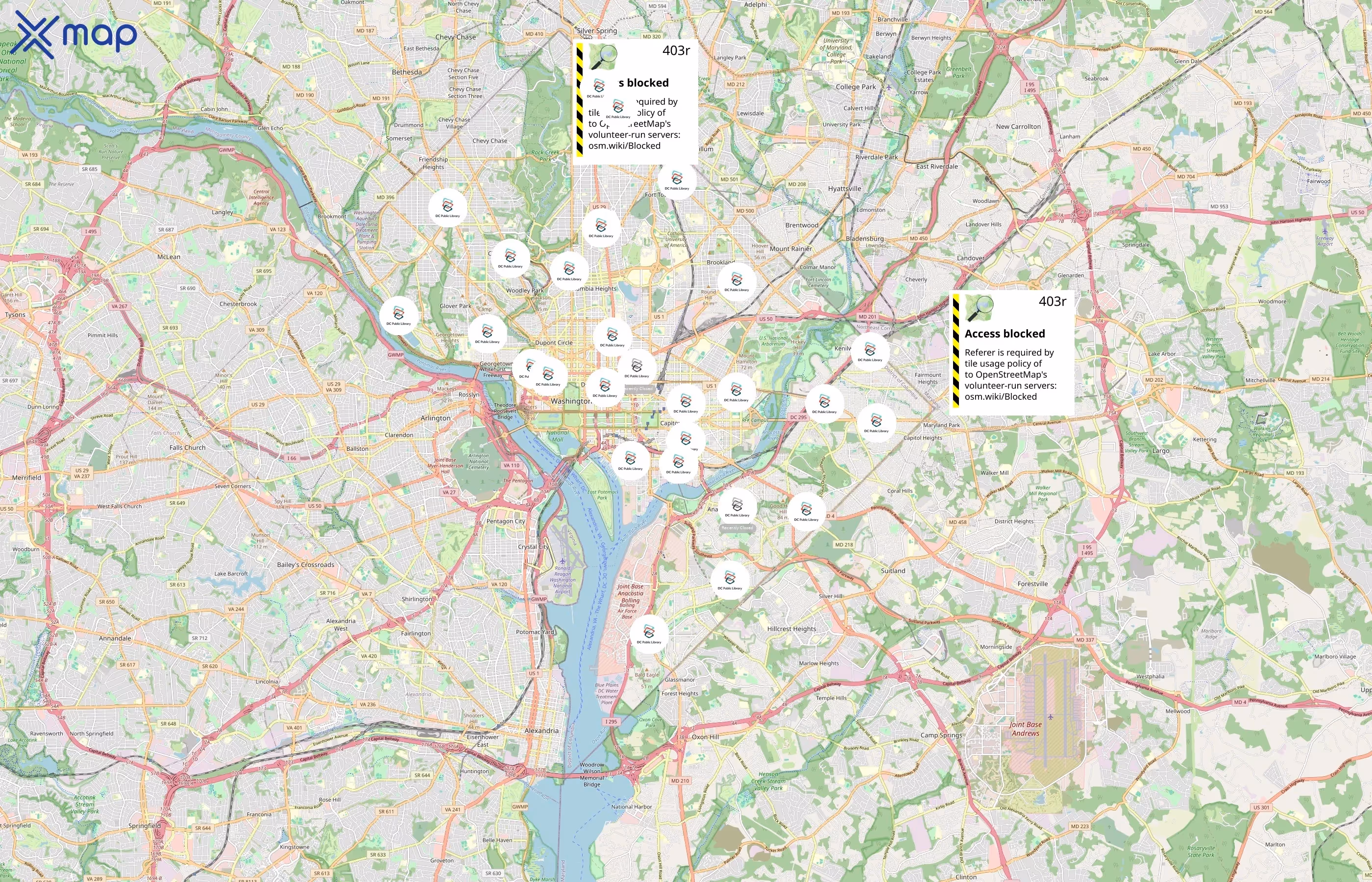 District of Columbia Public Library area coverage