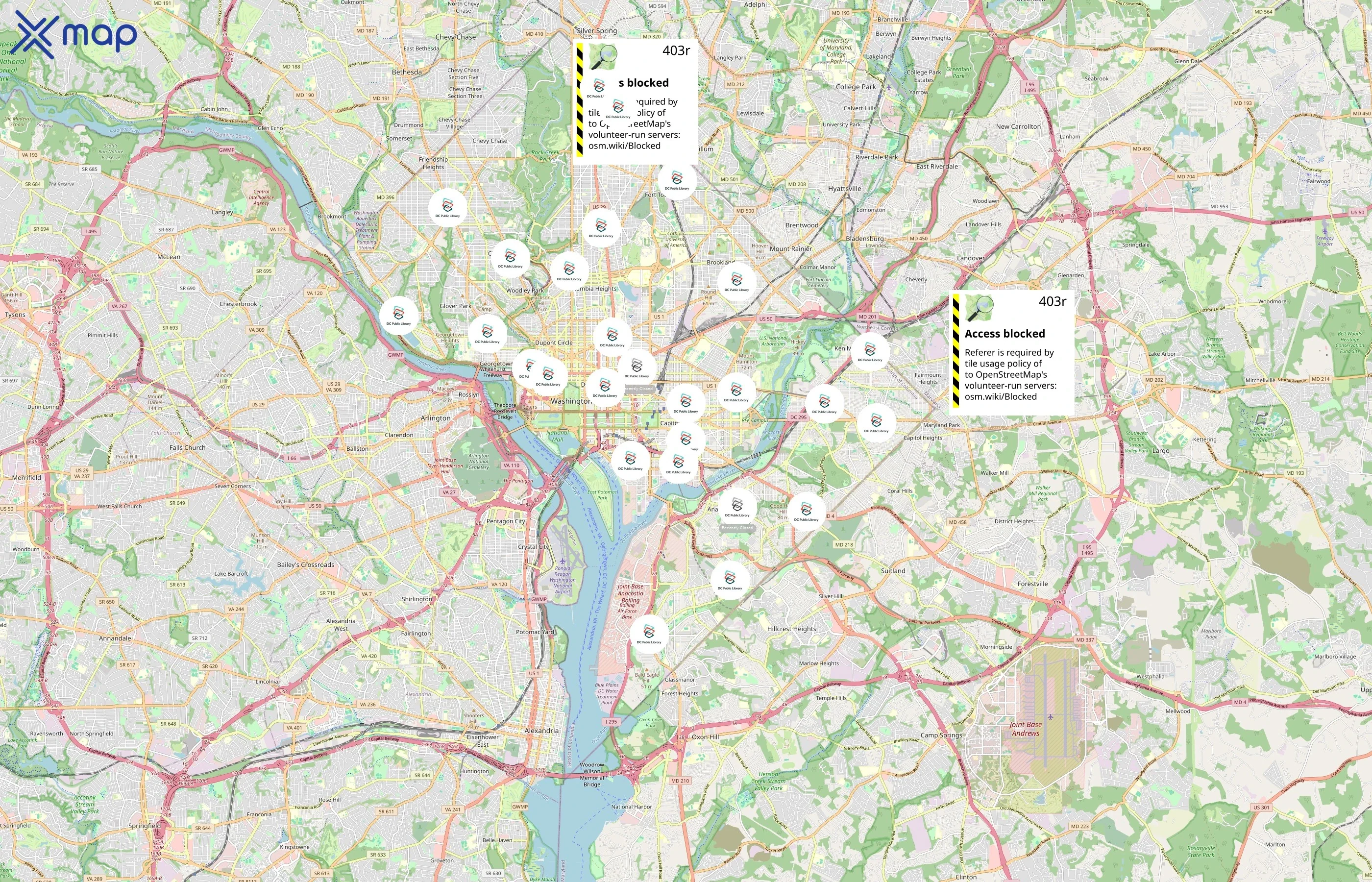District of Columbia Public Library area coverage