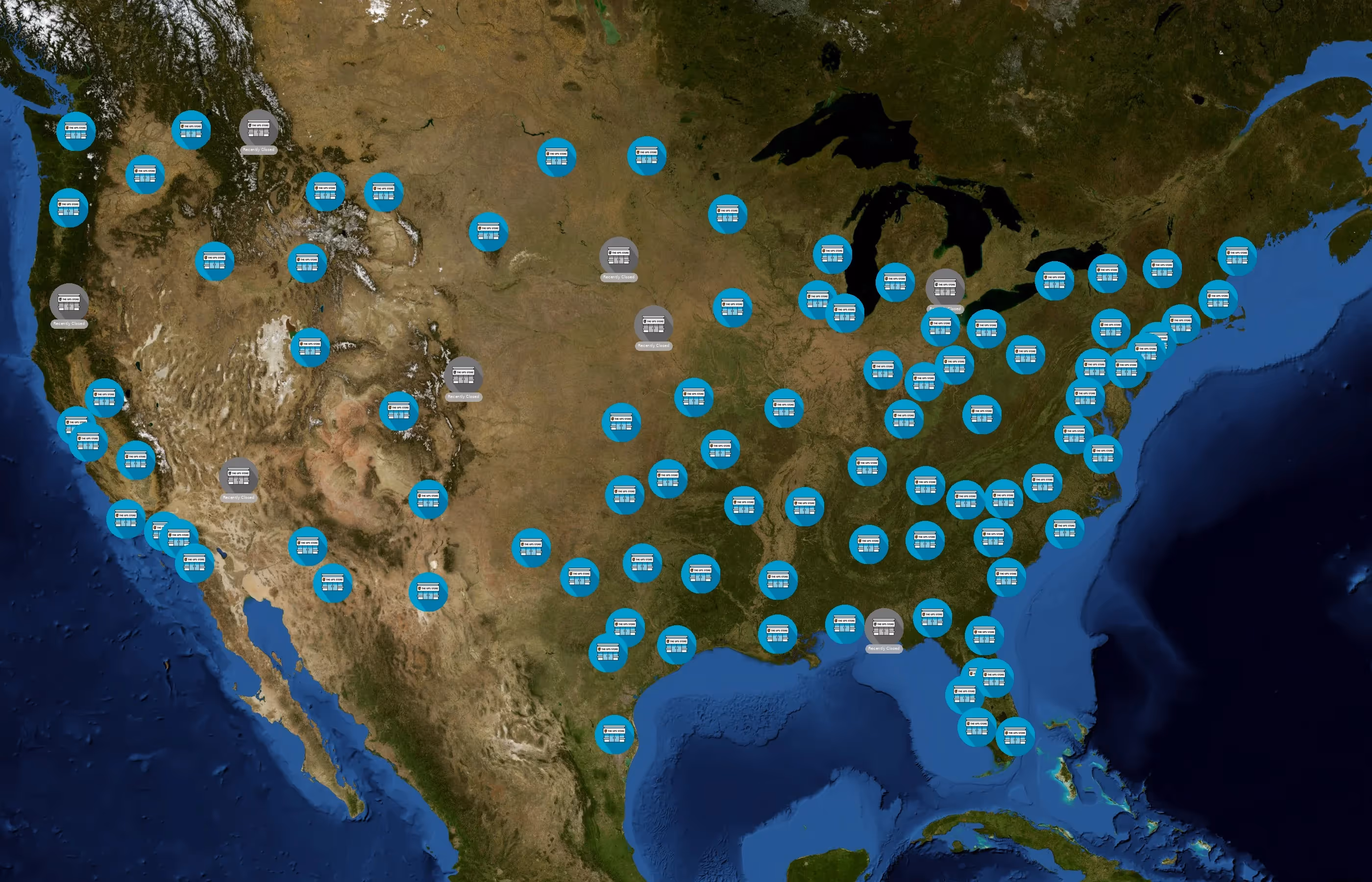 The UPS Store state distribution