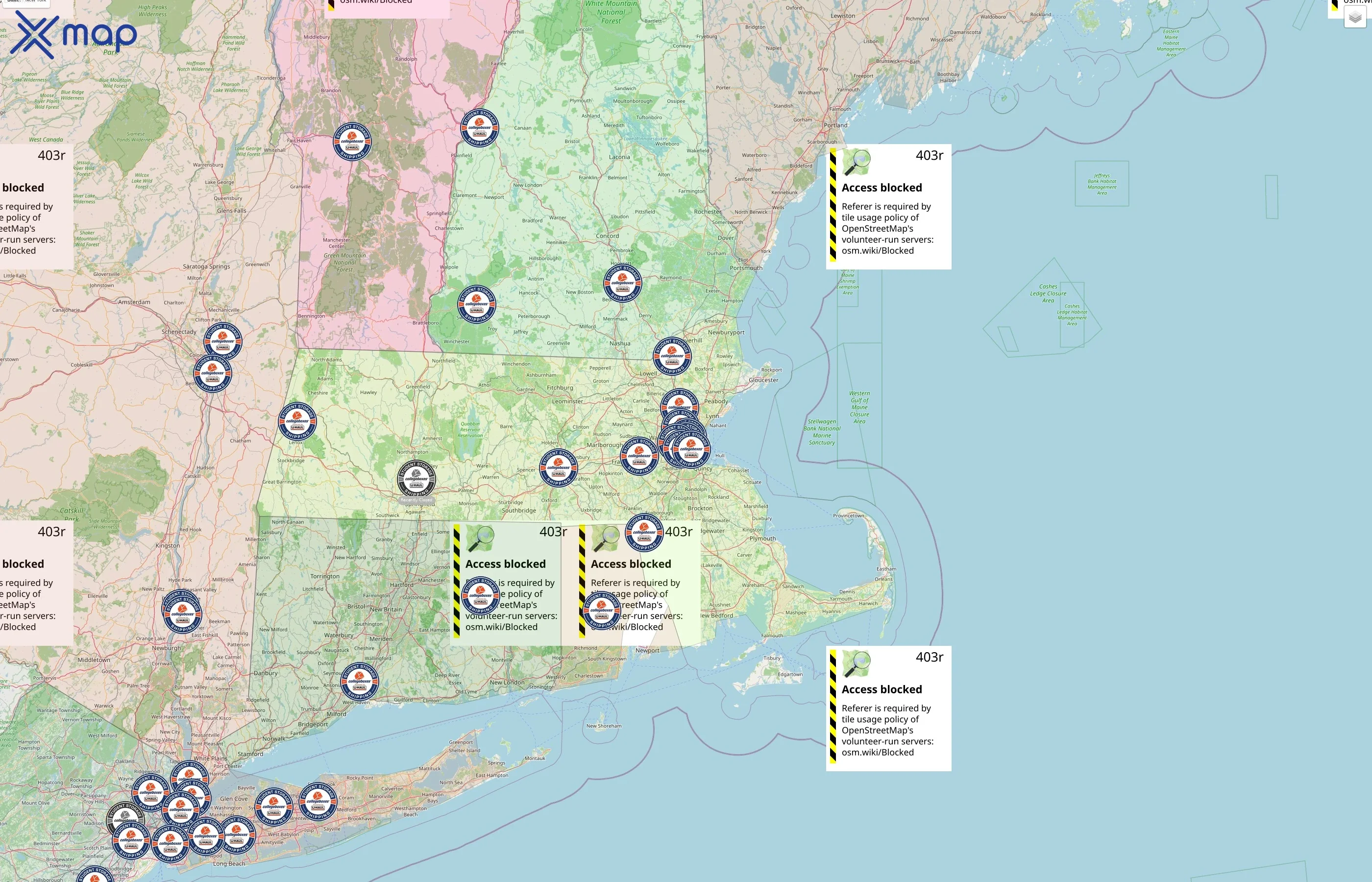 Collegeboxes by U-Haul street hotspots