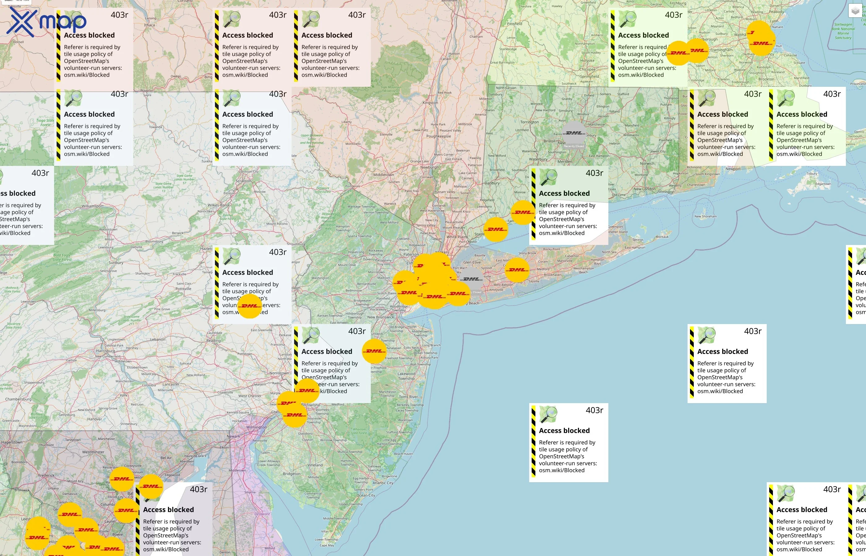DHL Express street hotspots