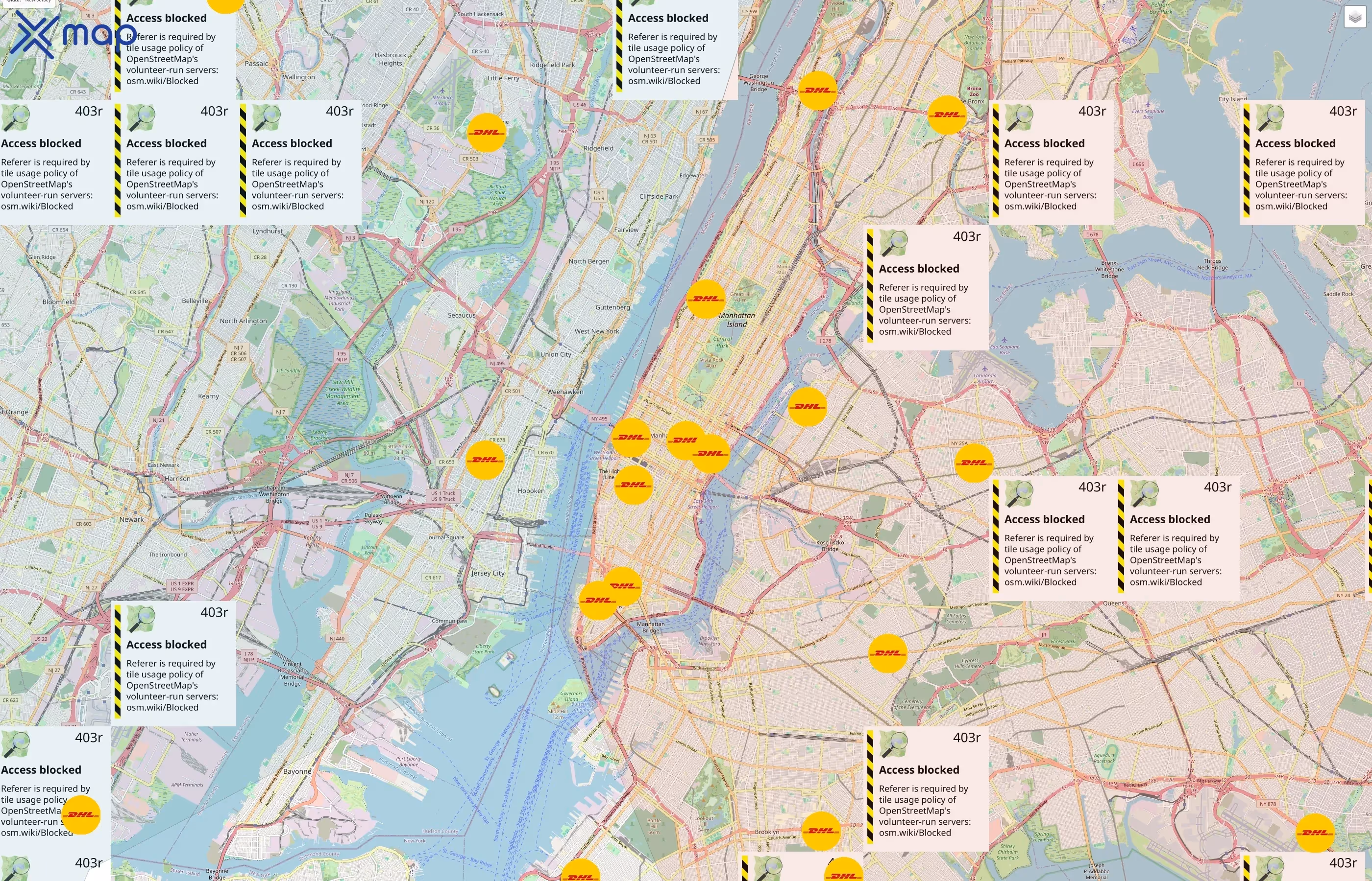 DHL Express traffic data