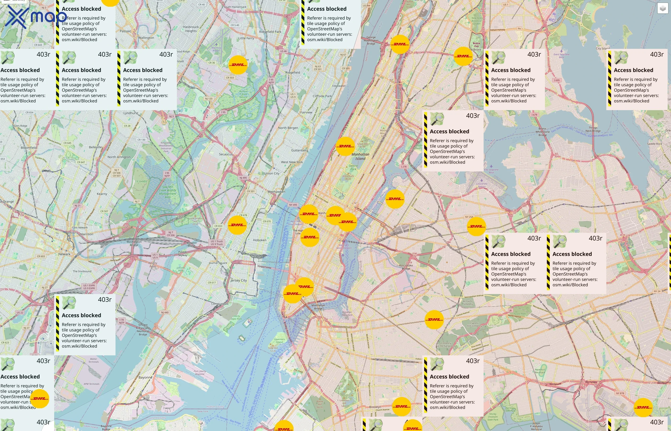 DHL Express traffic data