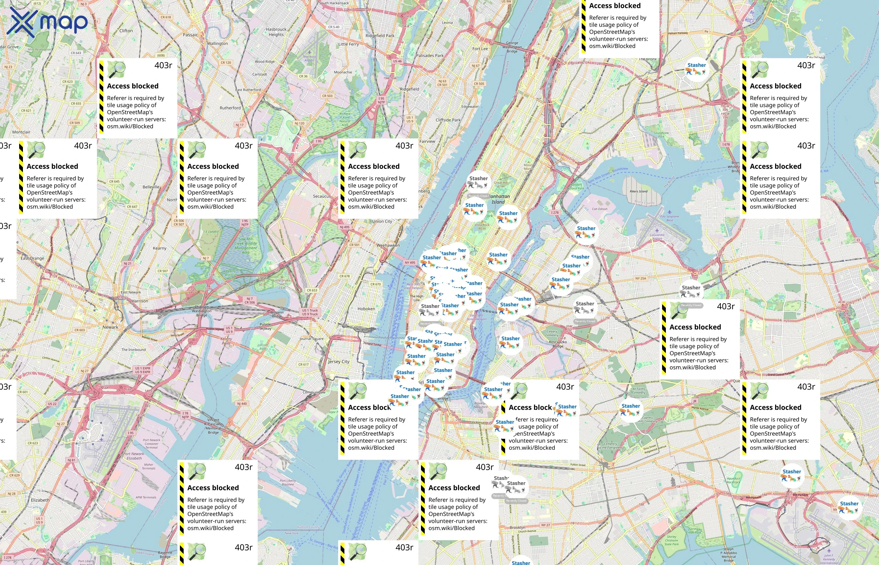 Stasher area coverage