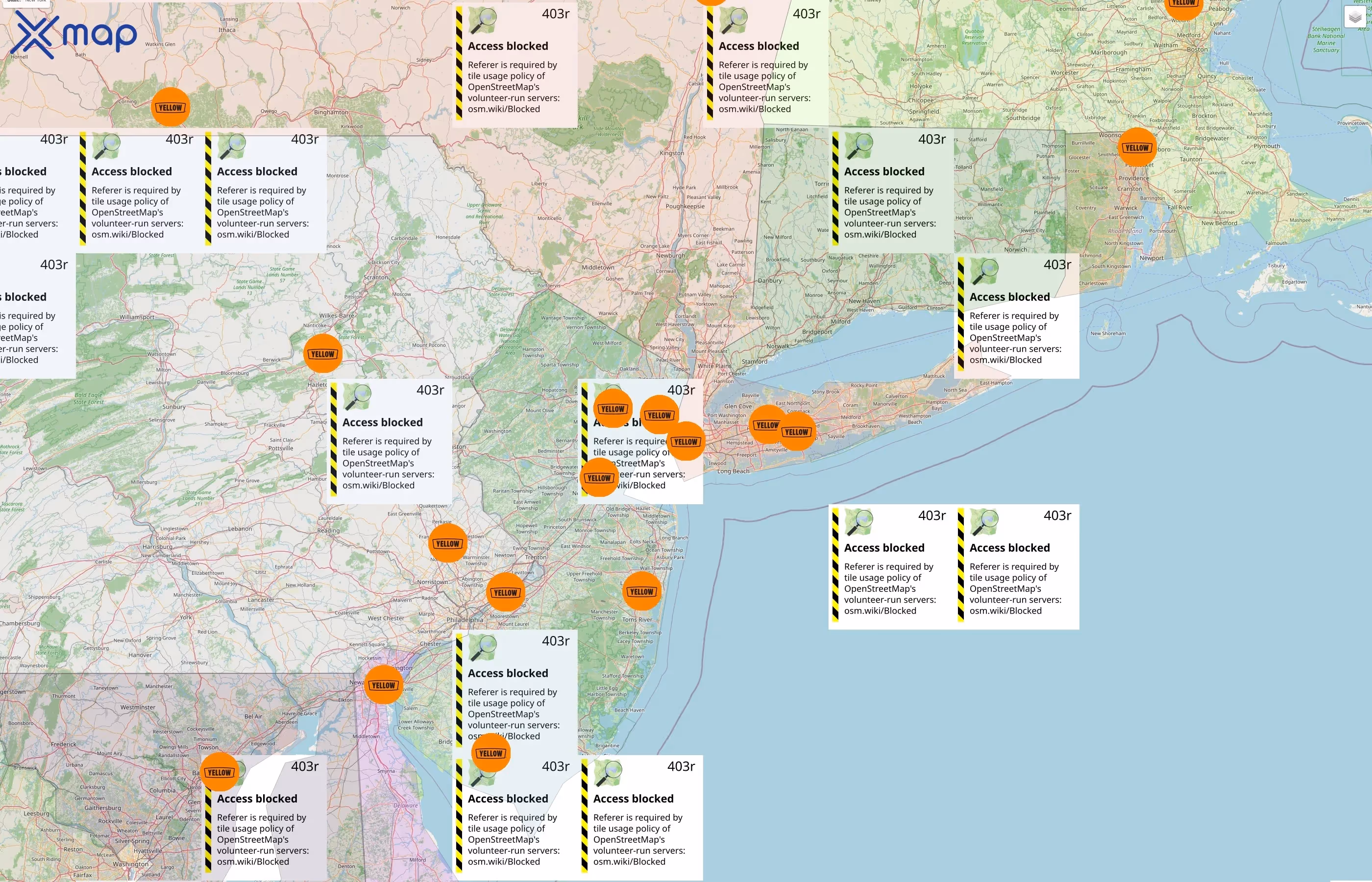 YRC Freight street hotspots