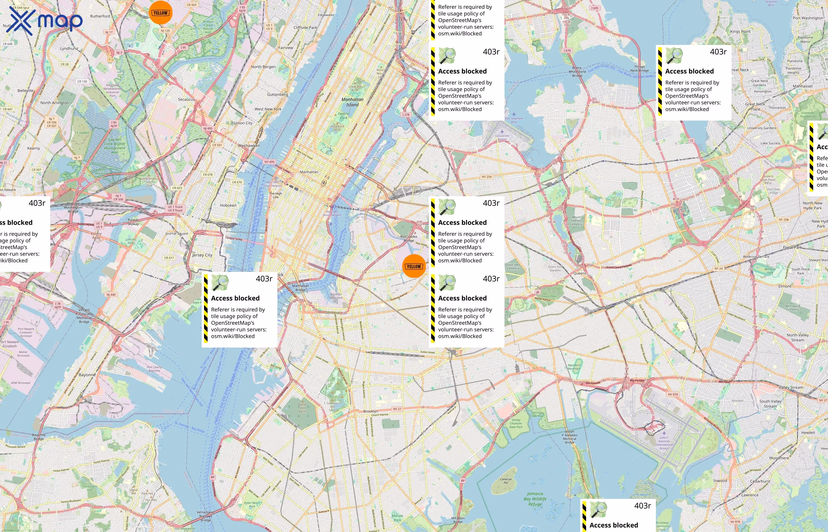 YRC Freight area coverage