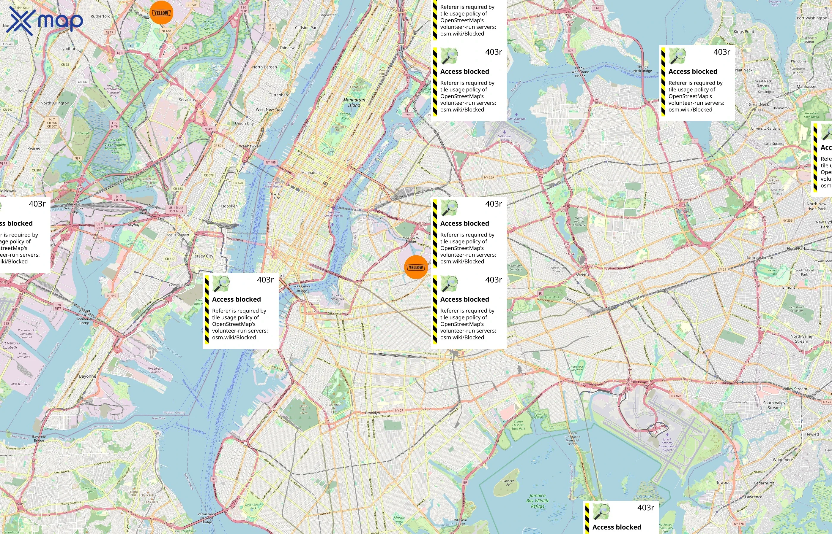 YRC Freight area coverage