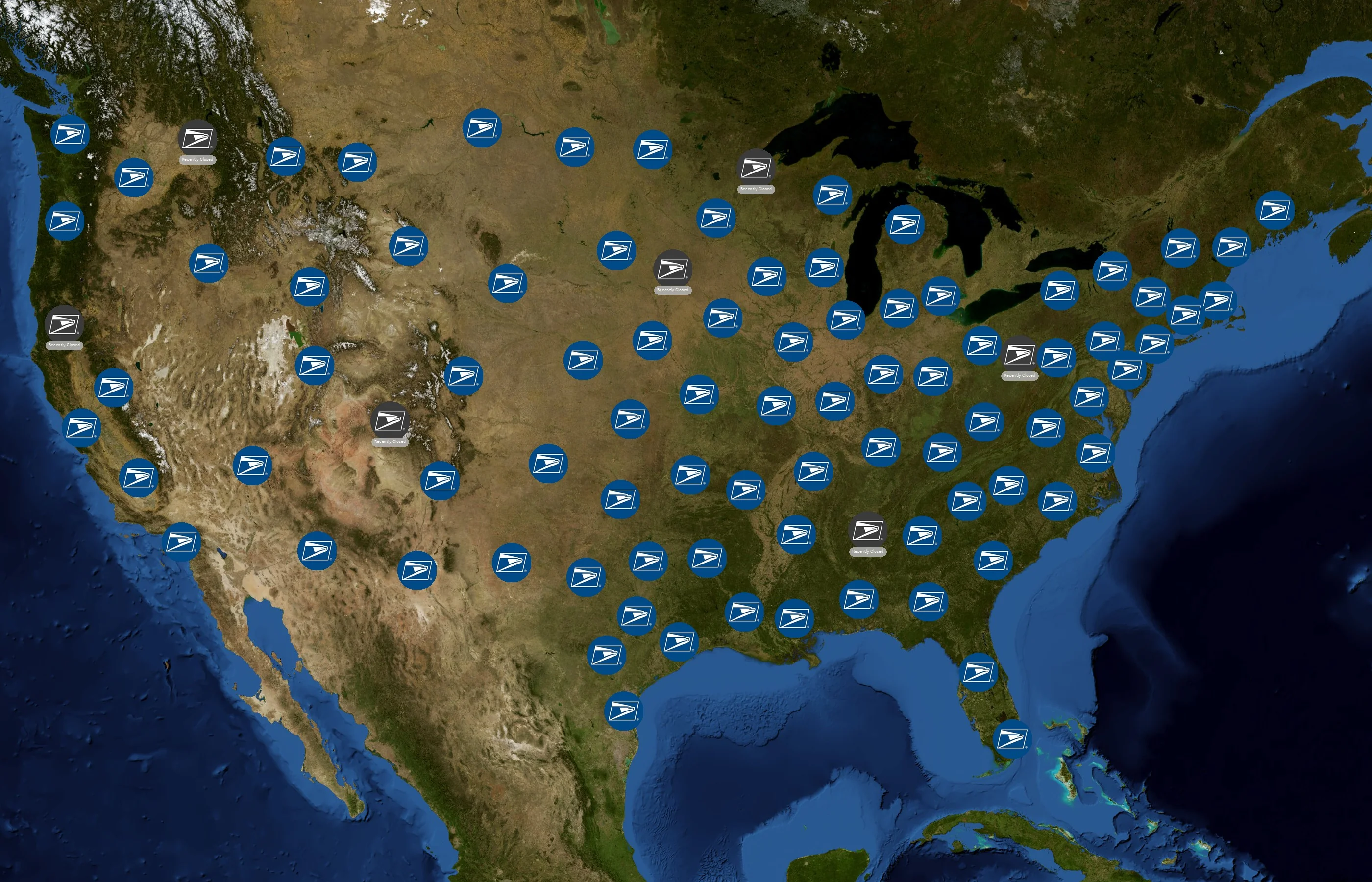 United States Postal Service state distribution