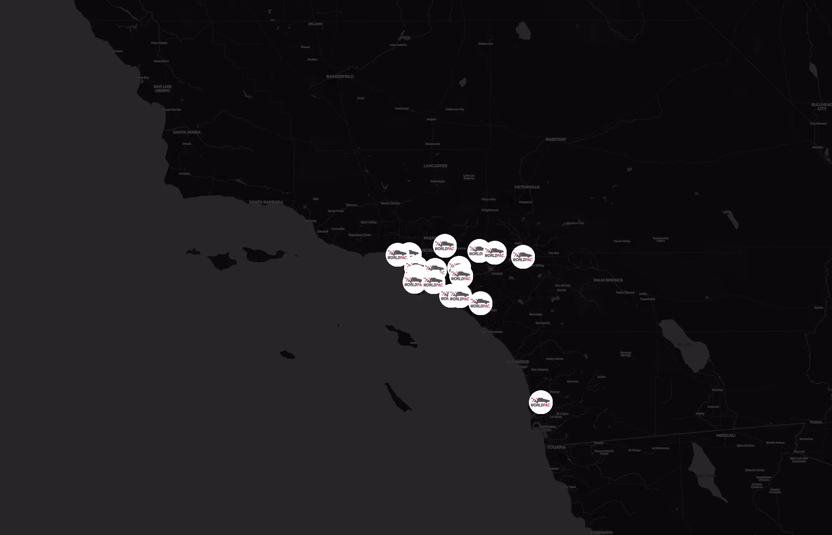 WORLDPAC city distribution