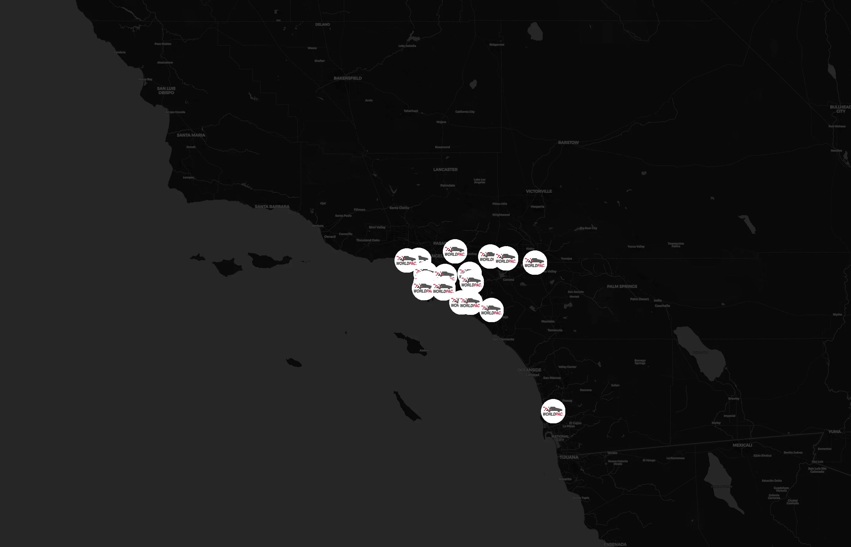 WORLDPAC city distribution