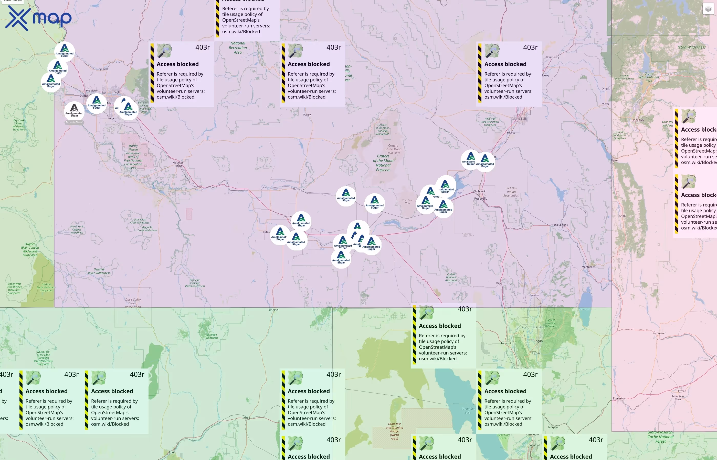 Amalgamated Sugar street hotspots