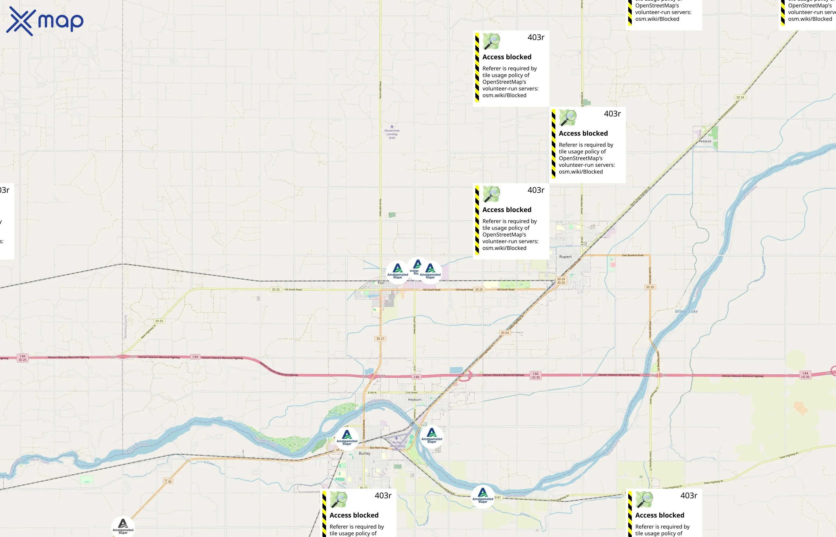 Amalgamated Sugar area coverage