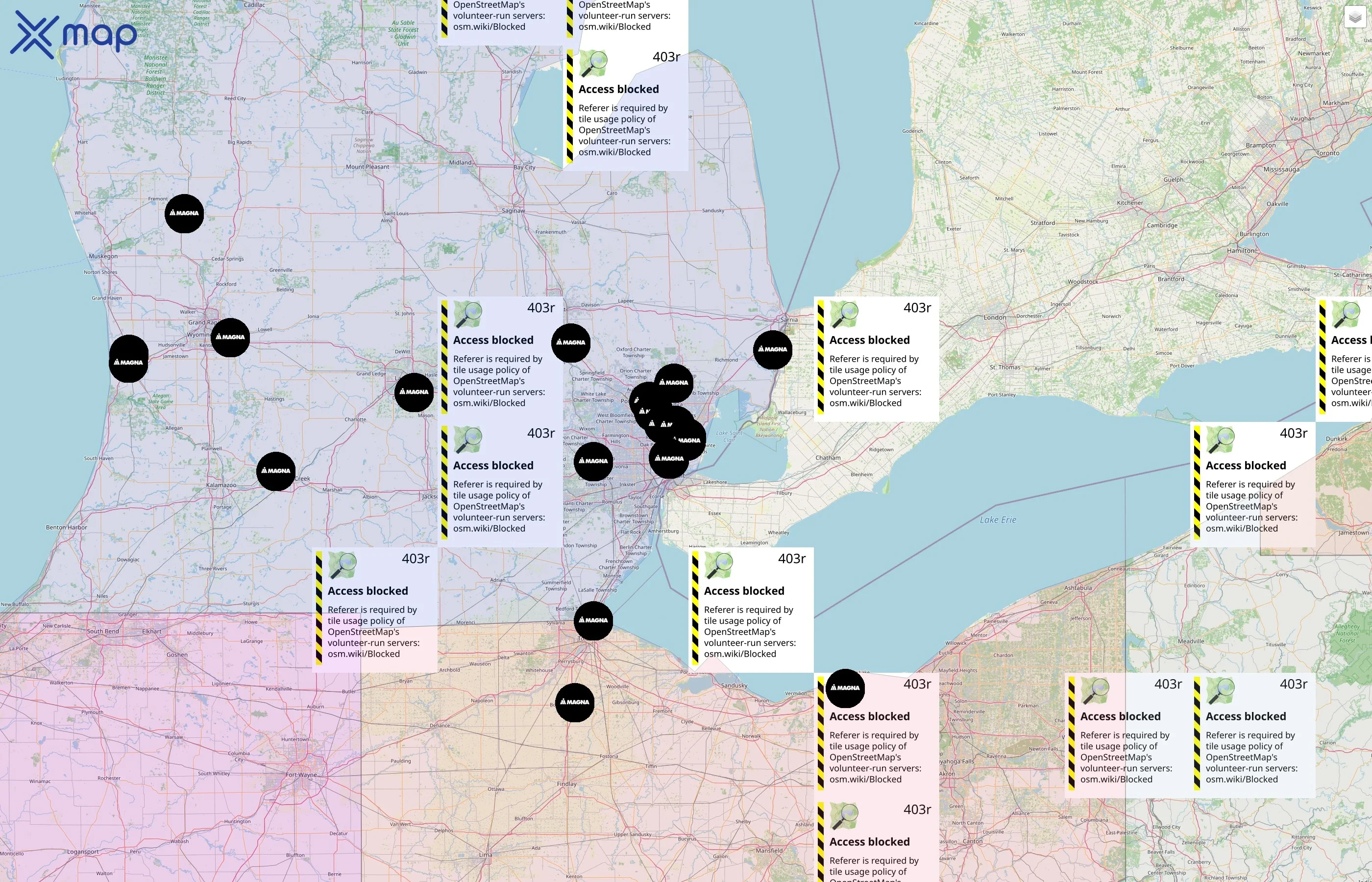 Magna International street hotspots