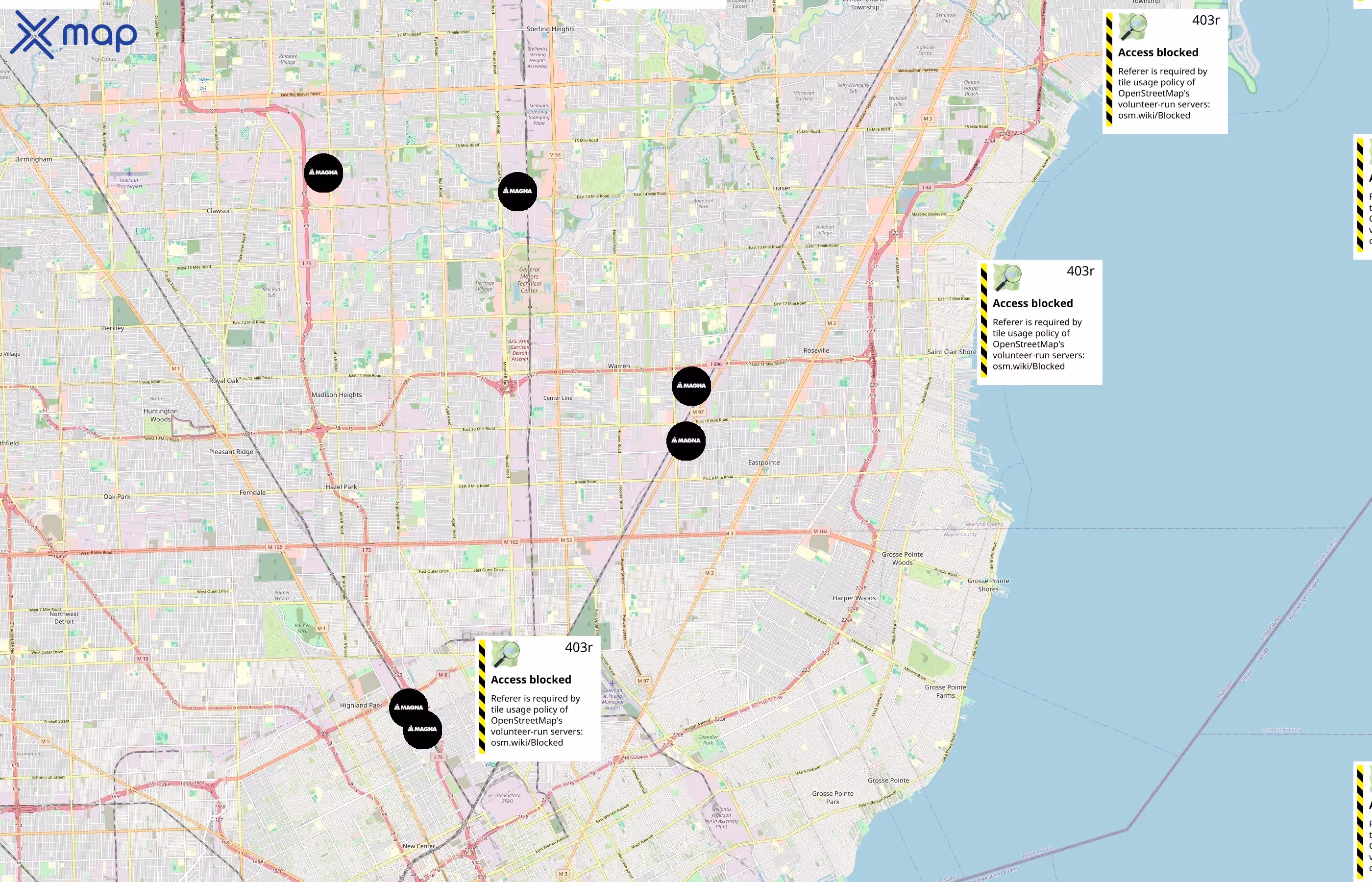 Magna International area coverage