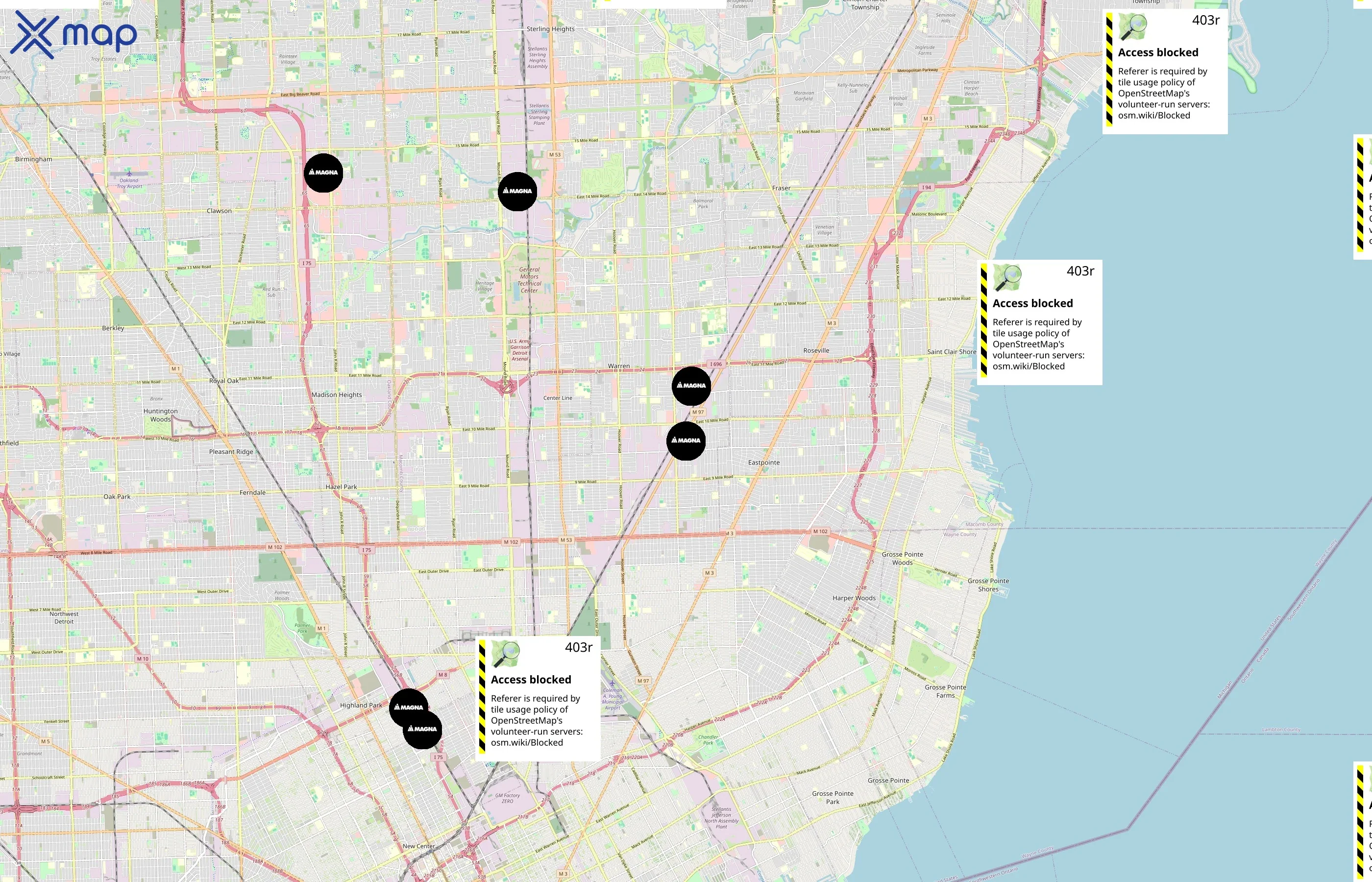 Magna International area coverage