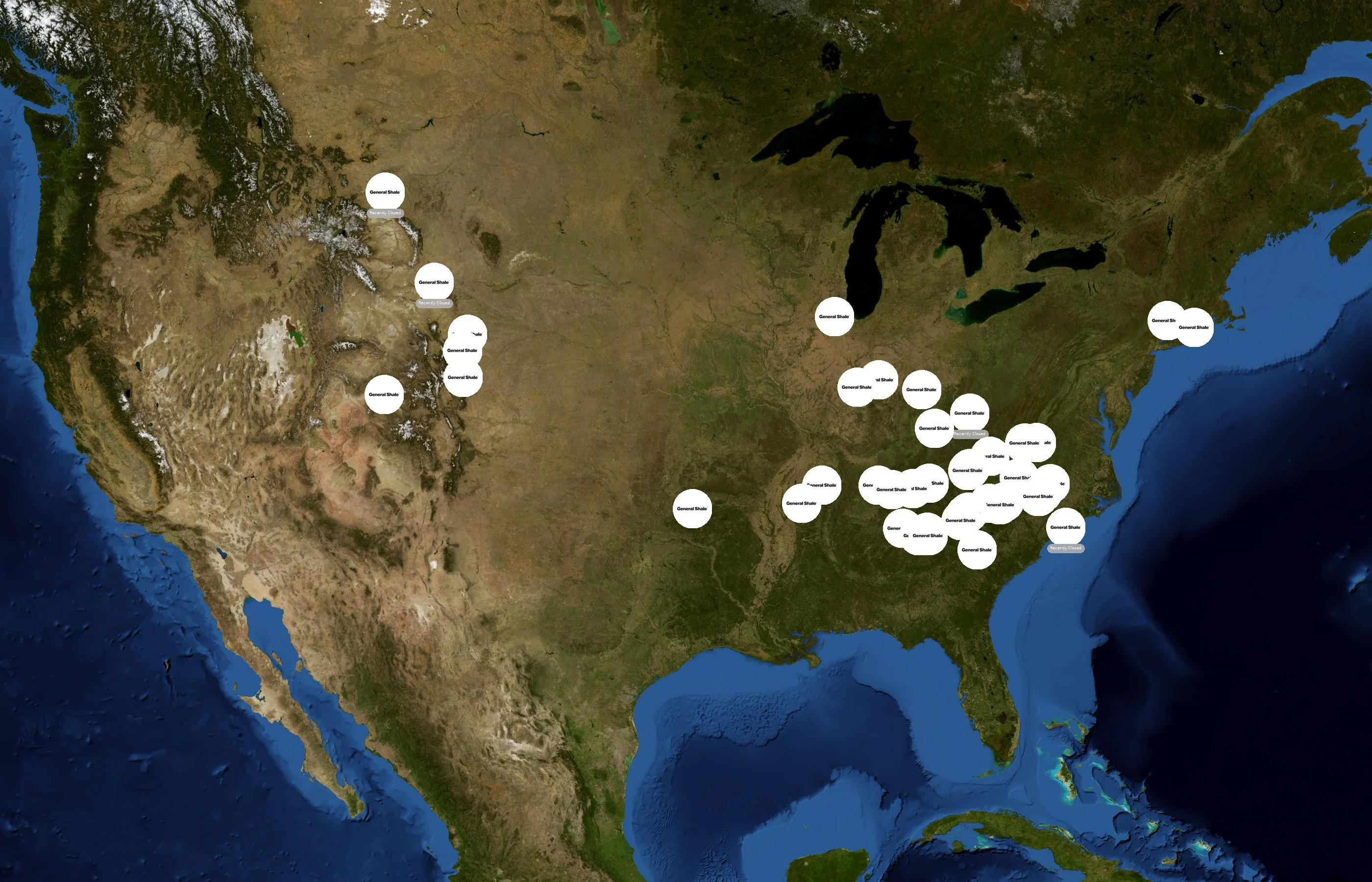 General Shale state distribution
