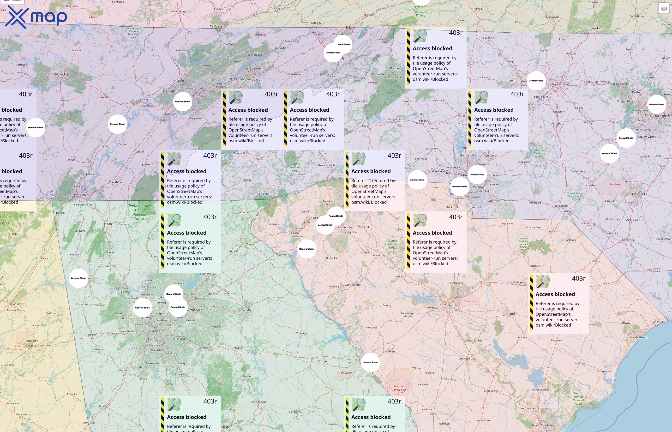 General Shale street hotspots