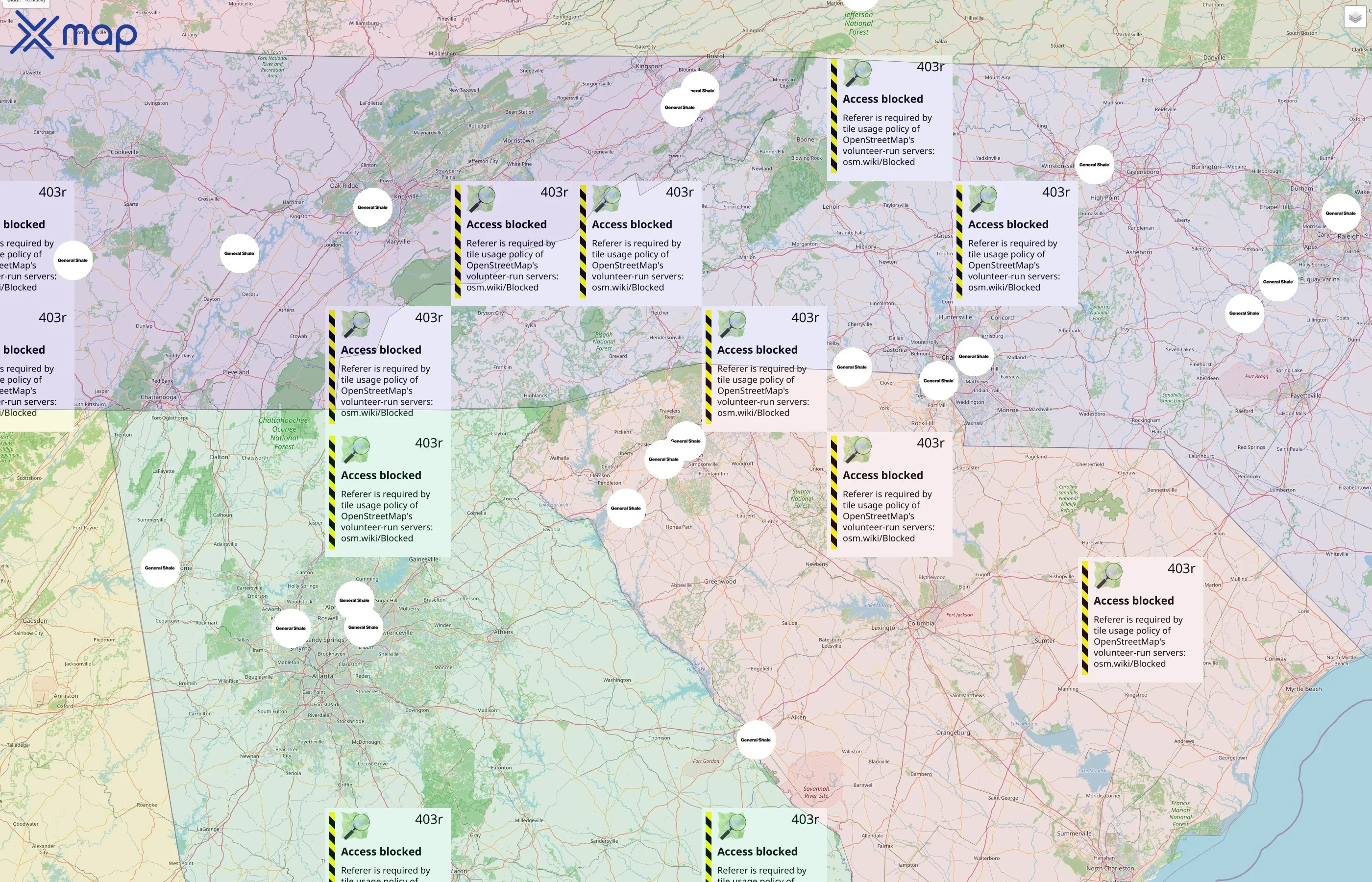 General Shale street hotspots