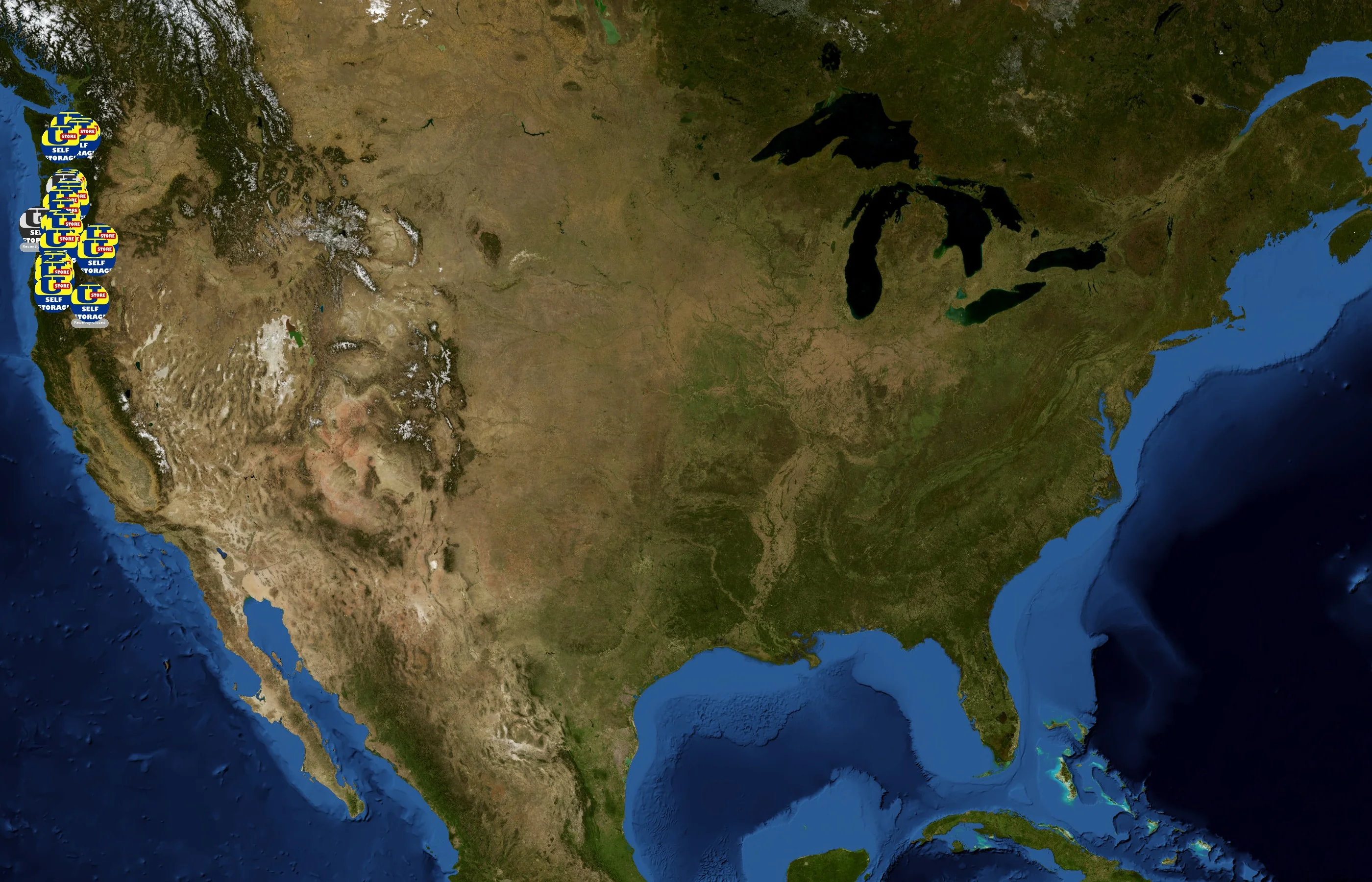 U-Store Self Storage state distribution