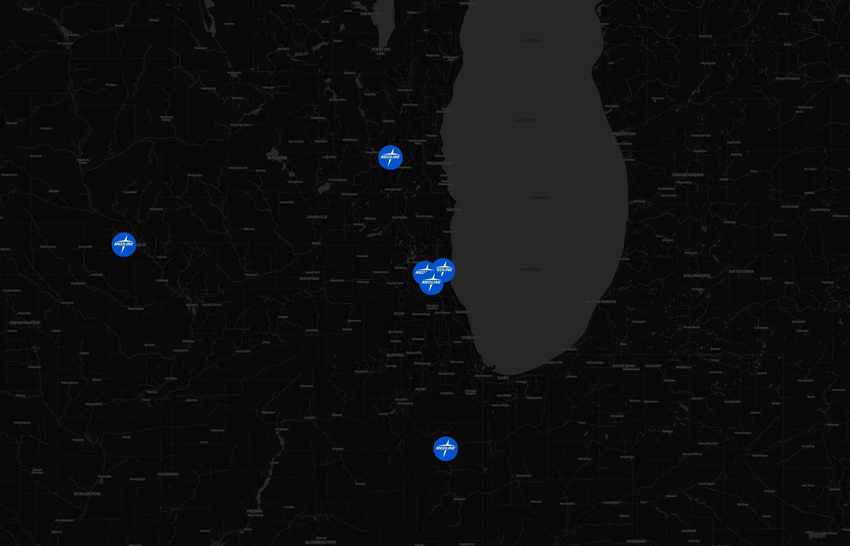 Medline Industries city distribution