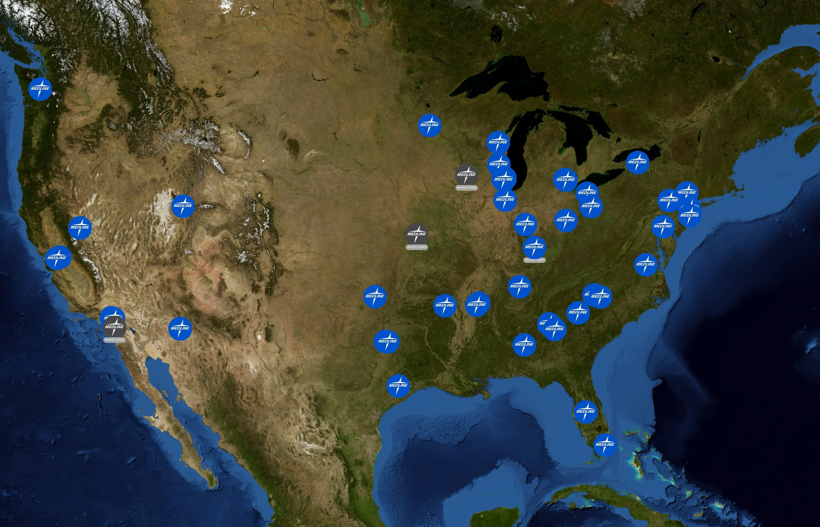 Medline Industries state distribution