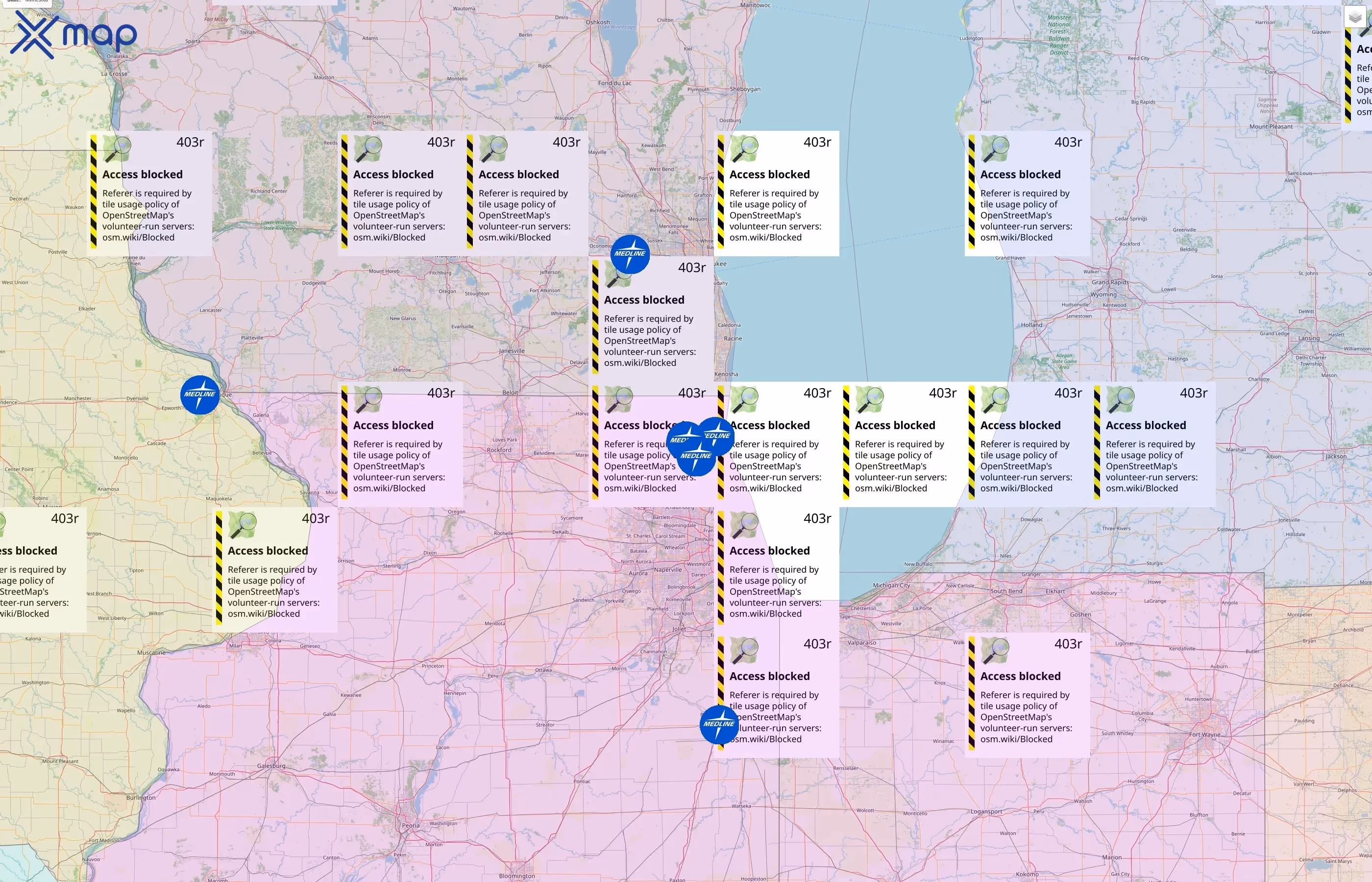 Medline Industries street hotspots