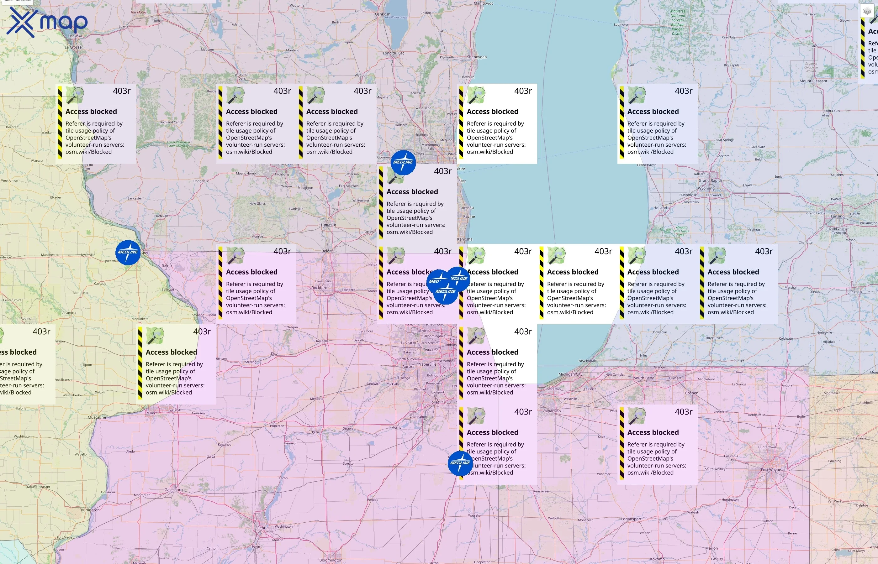 Medline Industries street hotspots