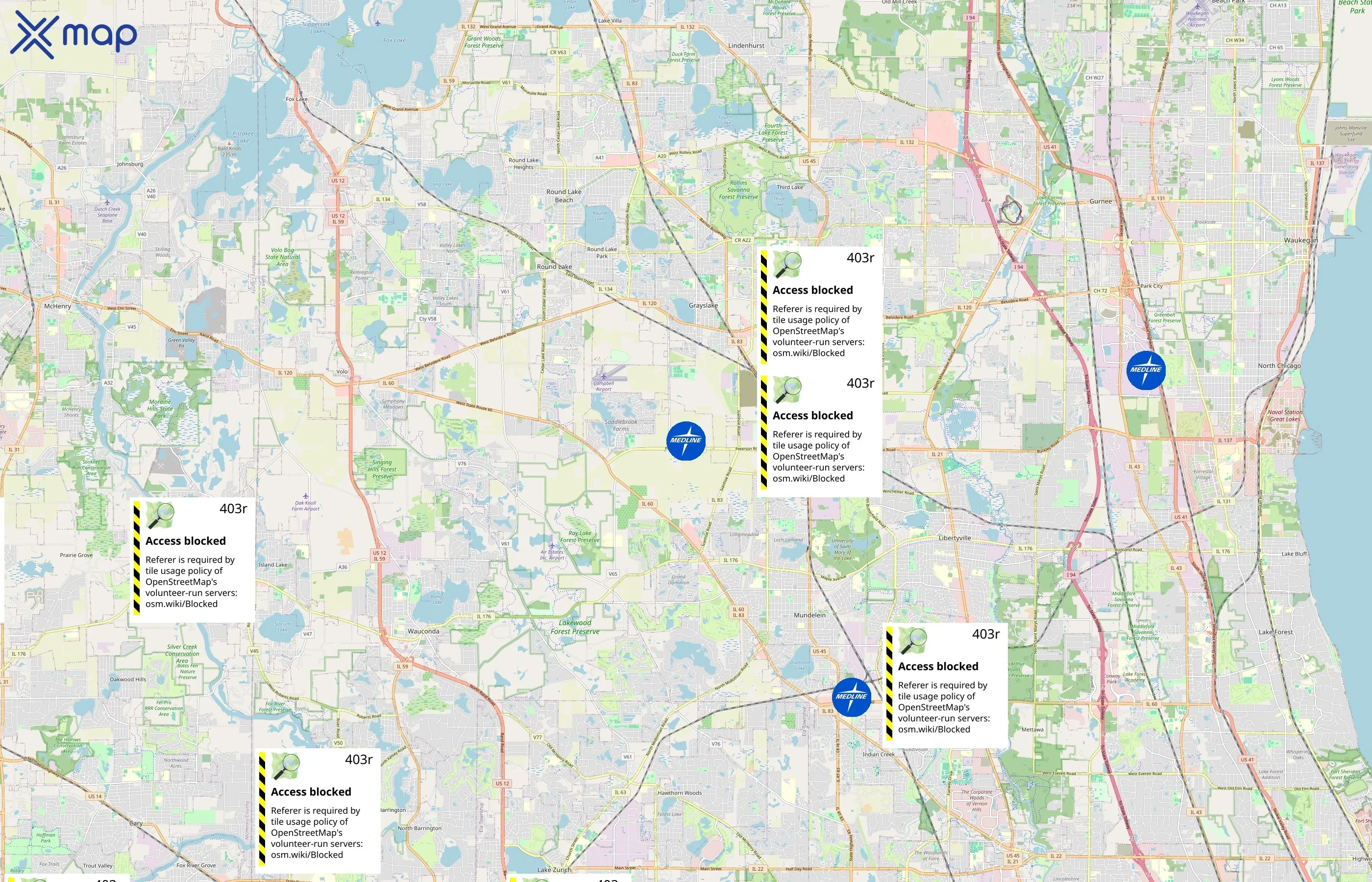 Medline Industries area coverage